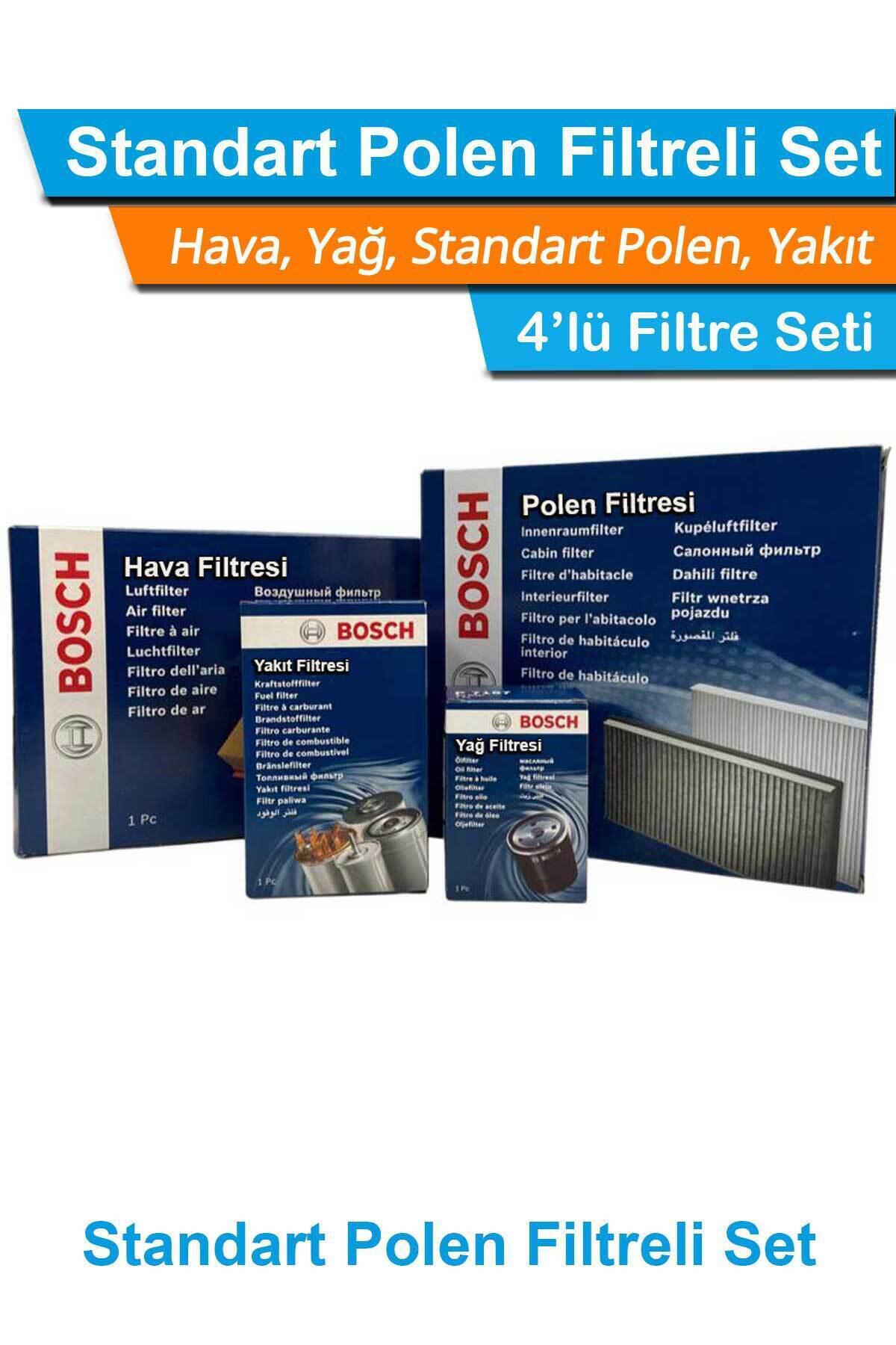 Bosch Hyundai İ20 1.4 Crdı Dizel Filtre Bakım Seti 2014-2019 Hava Yağ Y