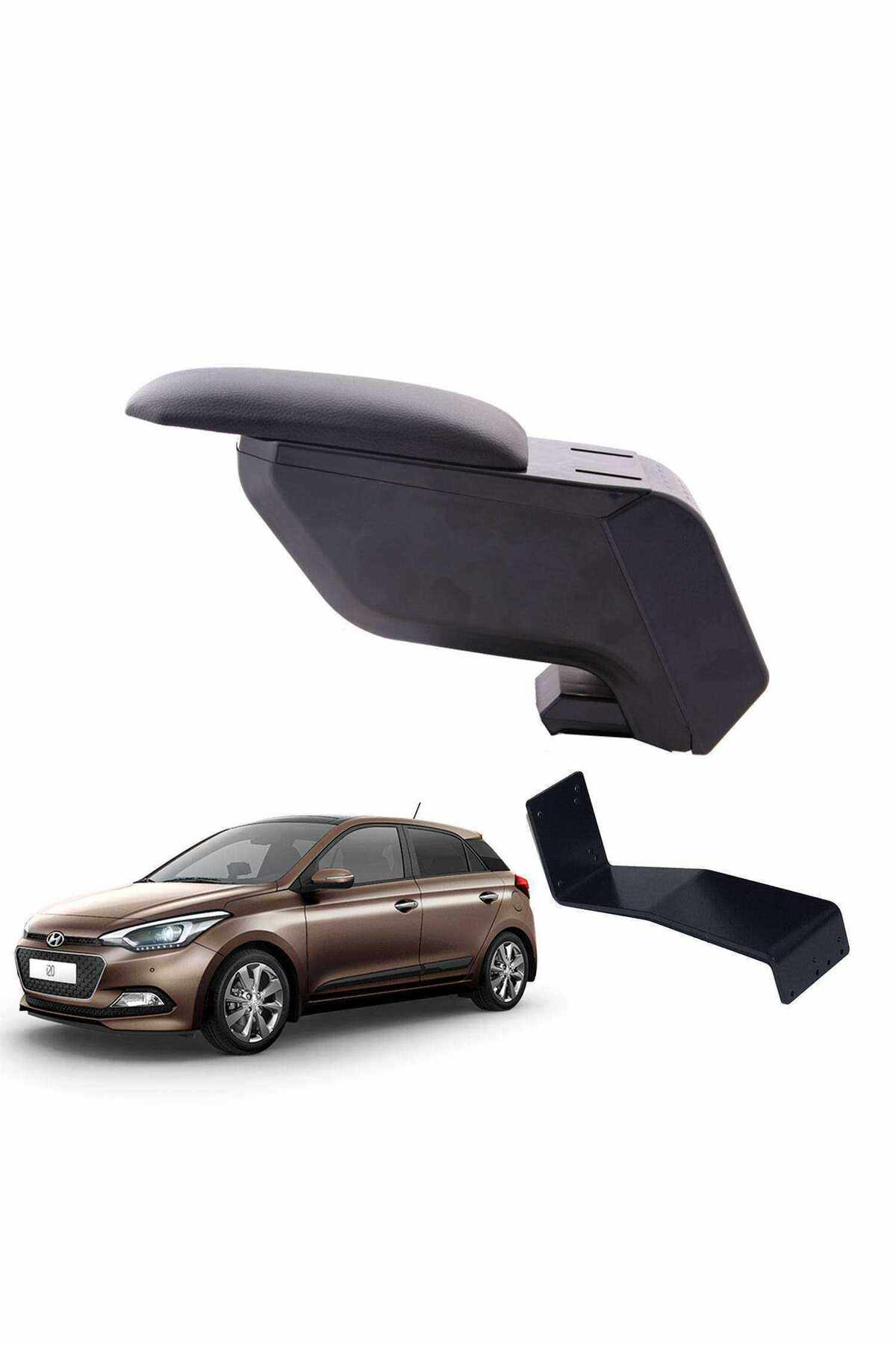 Hyundai i20 2020 Delmesiz Çelik Ayaklı Siyah Kolçak Kol Dayama Hyundai i20 2020 Delmesiz Çelik Ayaklı Siyah Kolçak Kol Dayama