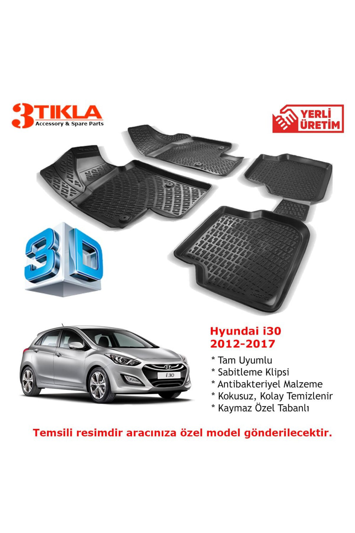 Hyundai i30 2012-2017 Premium 3D Havuzlu Paspas Seti Fiyatı, Yorumları ve Özellikleri