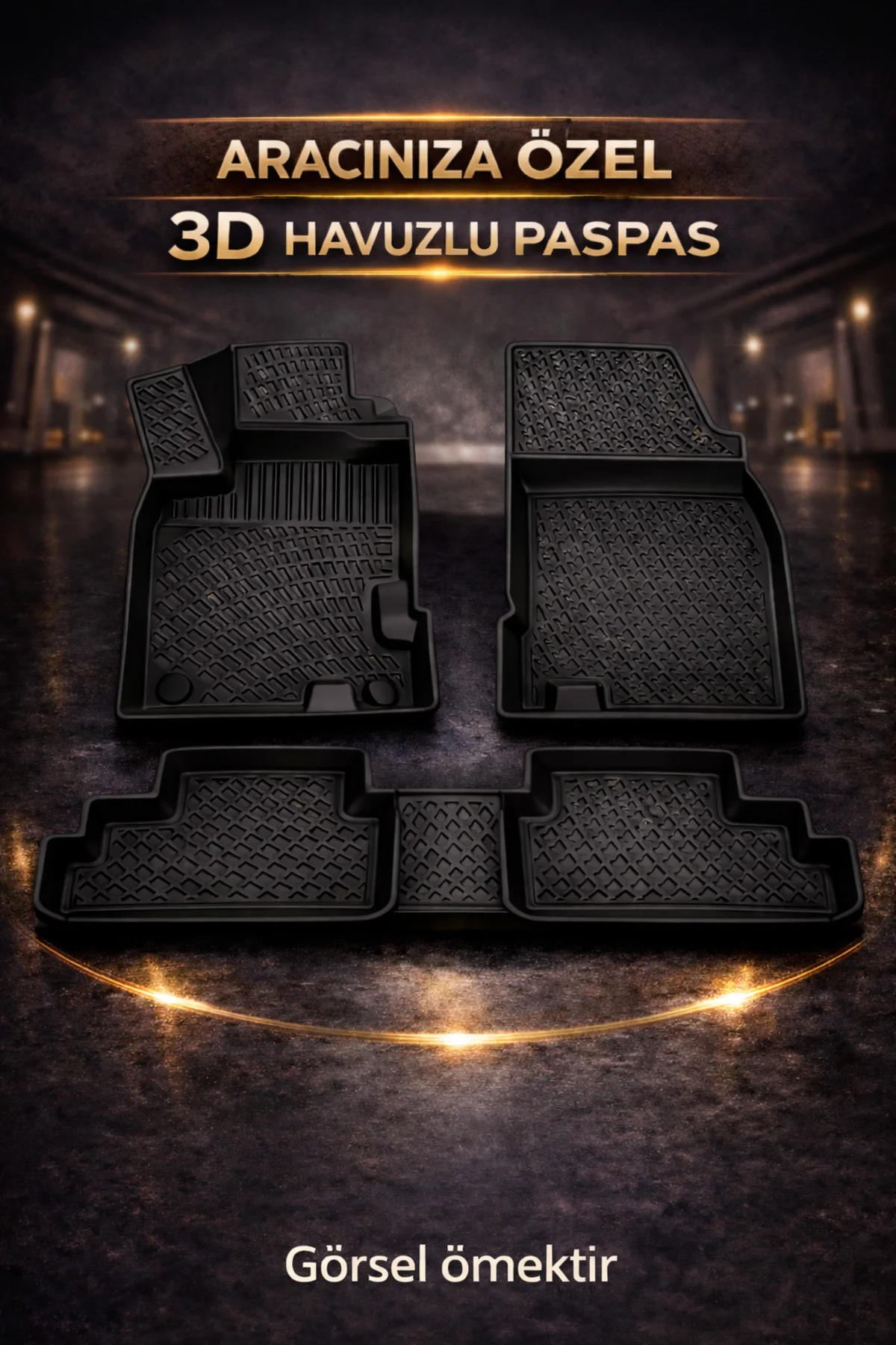 Hyundai İ30 2016 Sonrası Manuel Siyah 3D Havuzlu Paspas