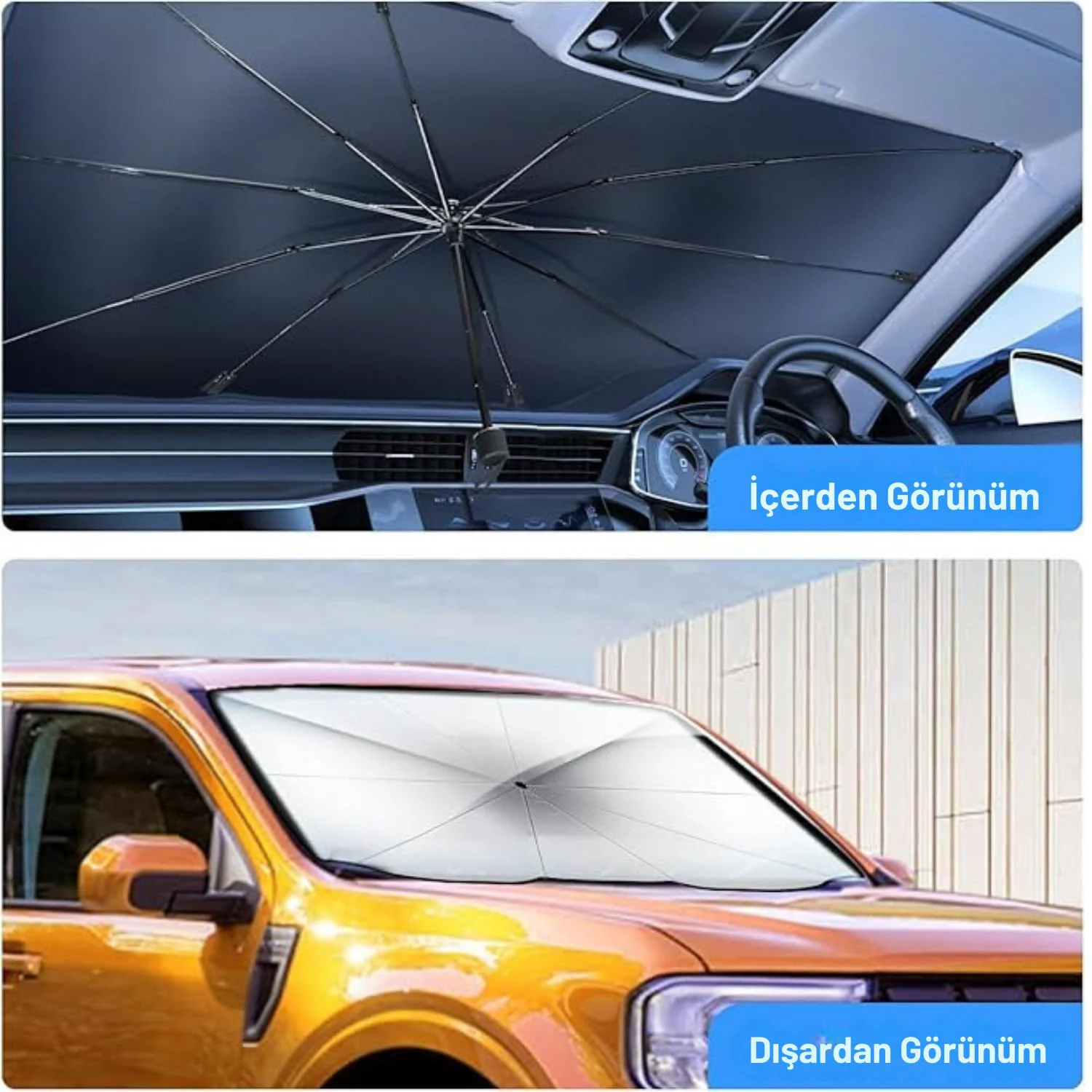 Hyundai i30, Ford Fiesta, Seat Ibiza, Renault Clio, Dacia Duster Uyumlu Oto Şemsiye Hyundai i30, Ford Fiesta, Seat Ibiza, Renault Clio, Dacia Duster Uyumlu Oto Şemsiye