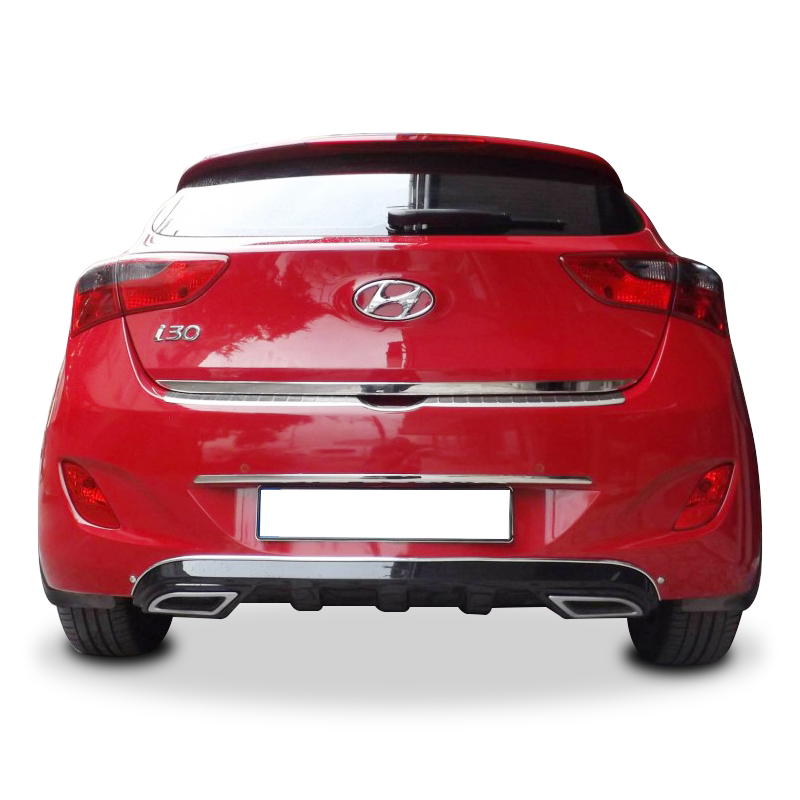 Hyundai İ30 Uyumlu (2011-2016) Egzoz Görünümlü Arka Tampon Eki - Hyundai İ30 Uyumlu (2011-2016) Egzoz Görünümlü Arka Tampon Eki -