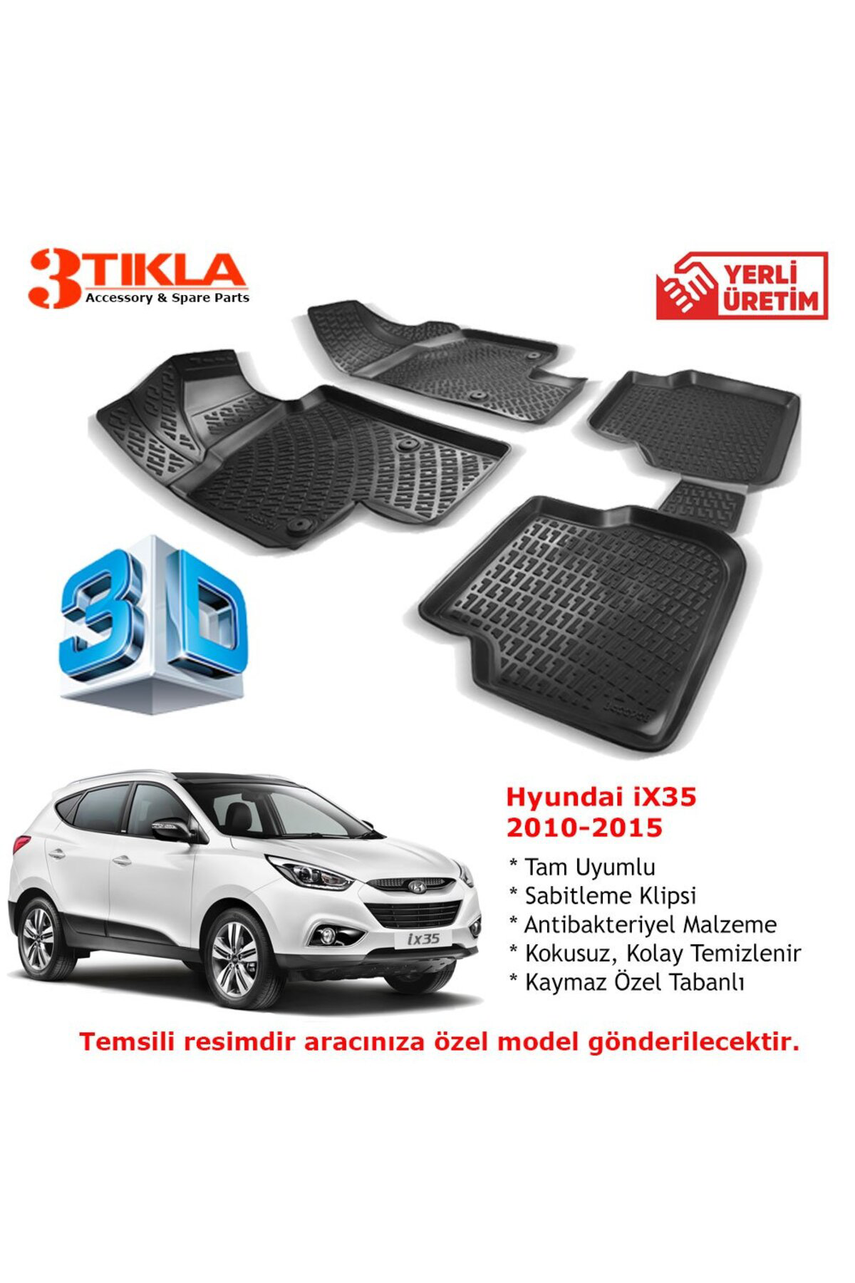 Hyundai iX35 2010-2015 Premium 3D Havuzlu Paspas Seti Fiyatı, Yorumları ve Özellikleri