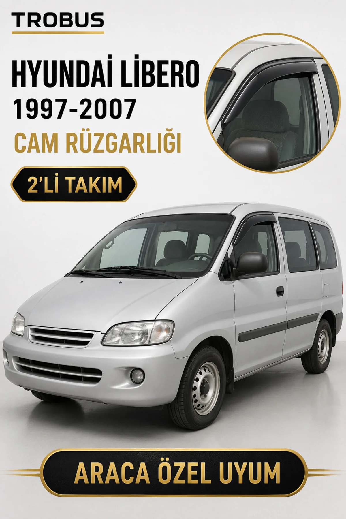 Hyundai Libero Kamyonet 1997-2007 Mügen Cam Rüzgarlığı (2'li) Fiyatı, Yorumları ve Özellikleri