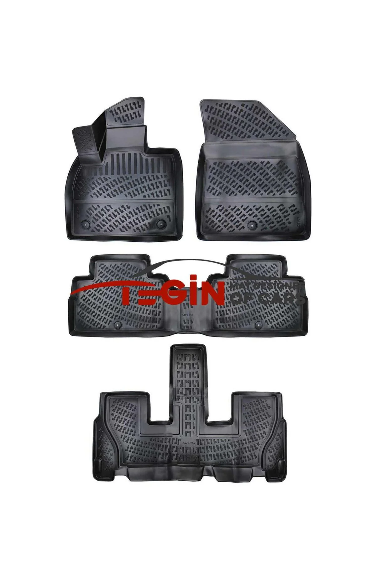 Hyundai Palisade 7 Koltuk 2020-2025 1.4/1.6 Dizel Siyah 3D Havuzlu Paspas
