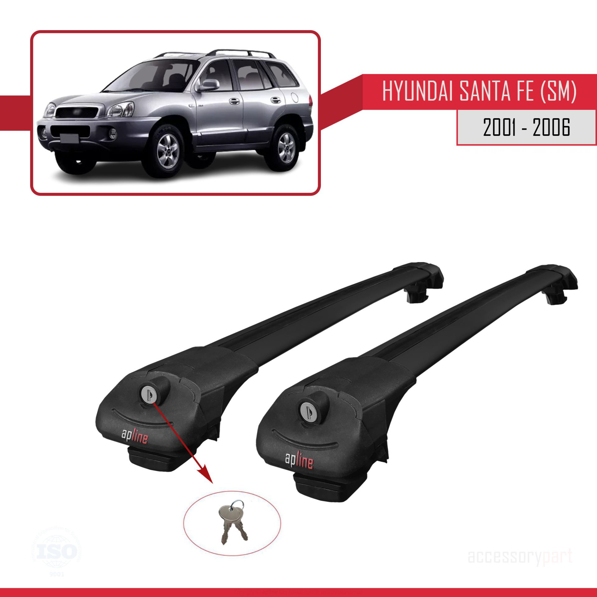 Hyundai Santa Fe (SM) 2001-2006 Arası ile uyumlu ACE-1 Ara Atkı T