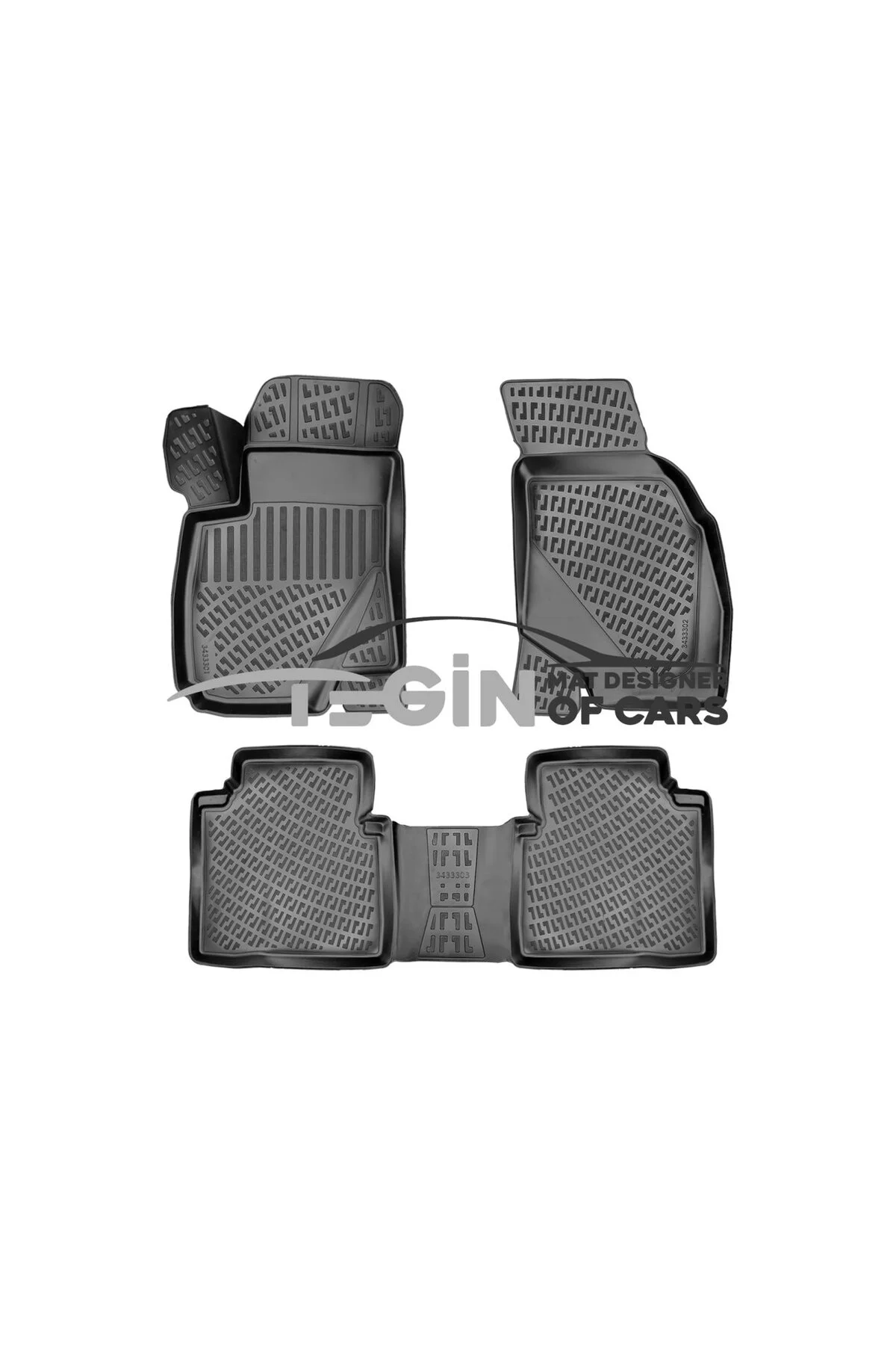 Hyundai Santafe Benzinli Usa 2020-2024 1.4/1.6 Dizel Siyah 3D Havuzlu Paspas