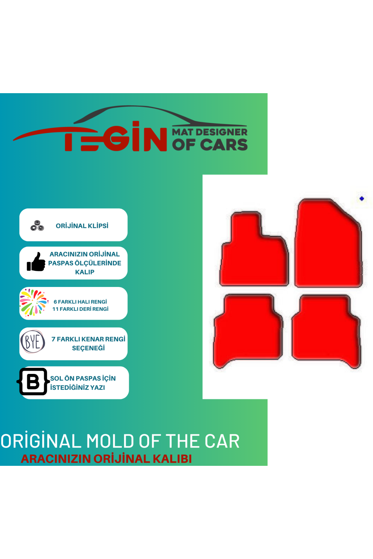 Hyundai Santafe Cm 2006-2012 -5kişilik  Siyah Halı Kırmızı Kenar 
