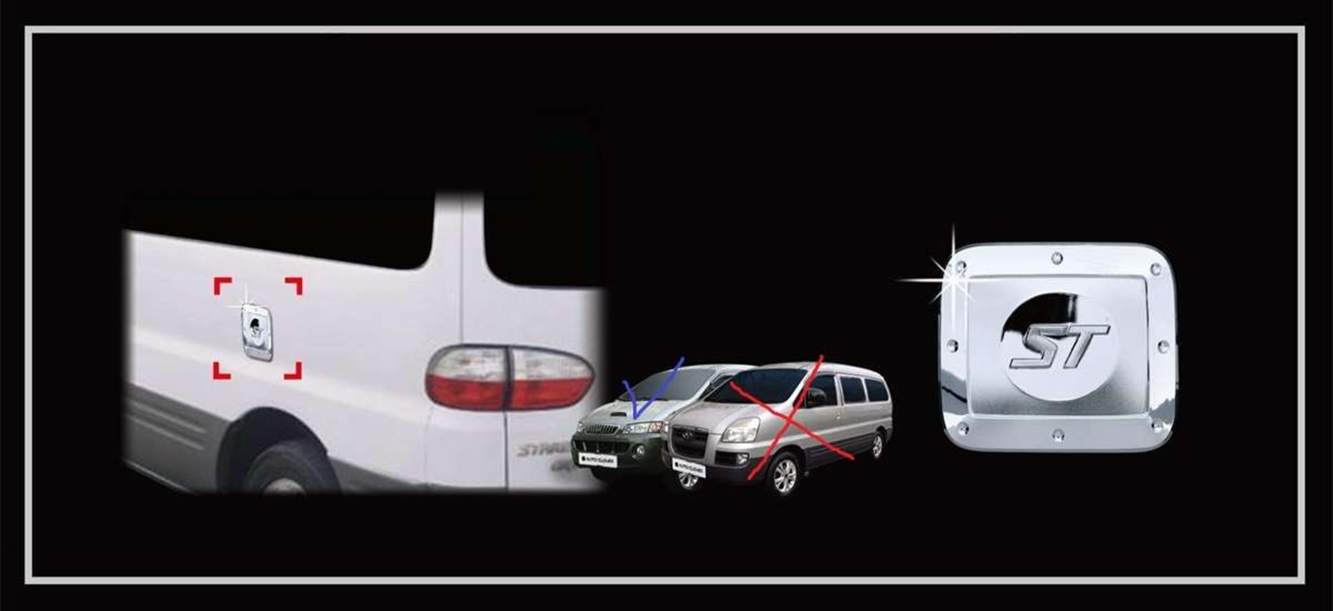 Drs Tuning Hyundai Starex Uyumlu 1997 2007 Depo Kapağı Kaplama Krom Parça