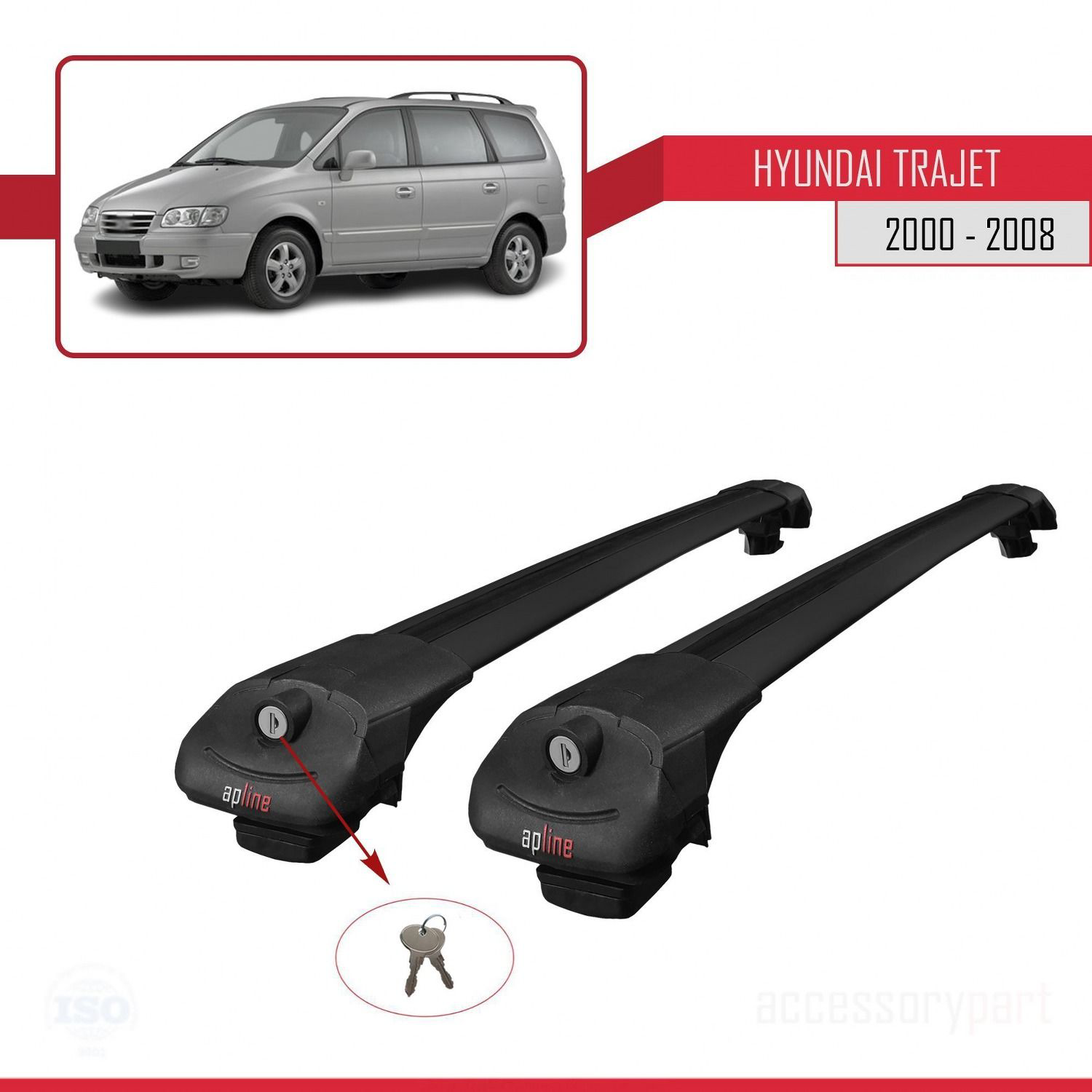 Hyundai Trajet 2000-2008 Arası ile uyumlu ACE-1 Ara Atkı Tavan Ba