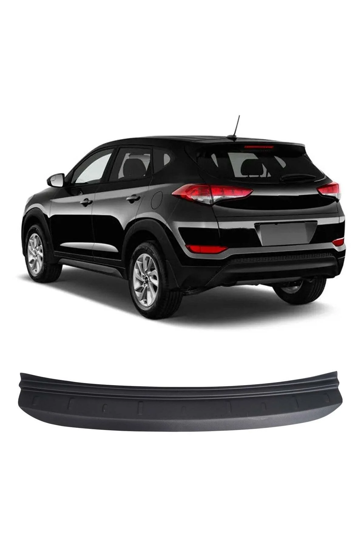 Hyundai Tucson 2016-2018 Uyumlu Arka Tampon Eşiği Koruma ABS Mat Siyah - Görsel 2