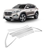 Hyundai Tucson Uyumlu Cam Çerçevesi 2016-2020 Paslanmaz Çelik Par