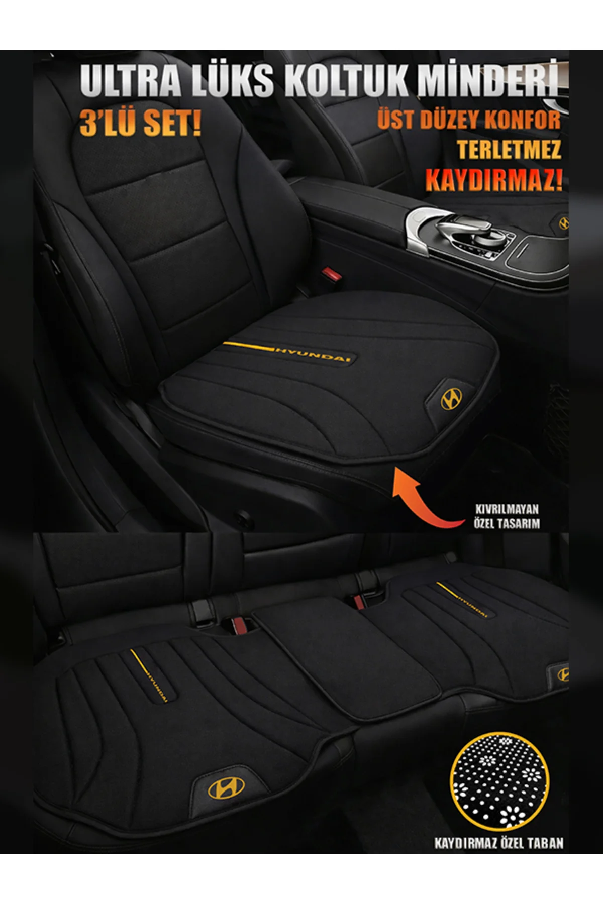 Hyundai Uyumlu Keten Siyah Oto Koltuk Minderi Kaydırmaz Terletmez Ortopedik Konfor Hyundai Uyumlu Keten Siyah Oto Koltuk Minderi Kaydırmaz Terletmez Ortopedik Konfor