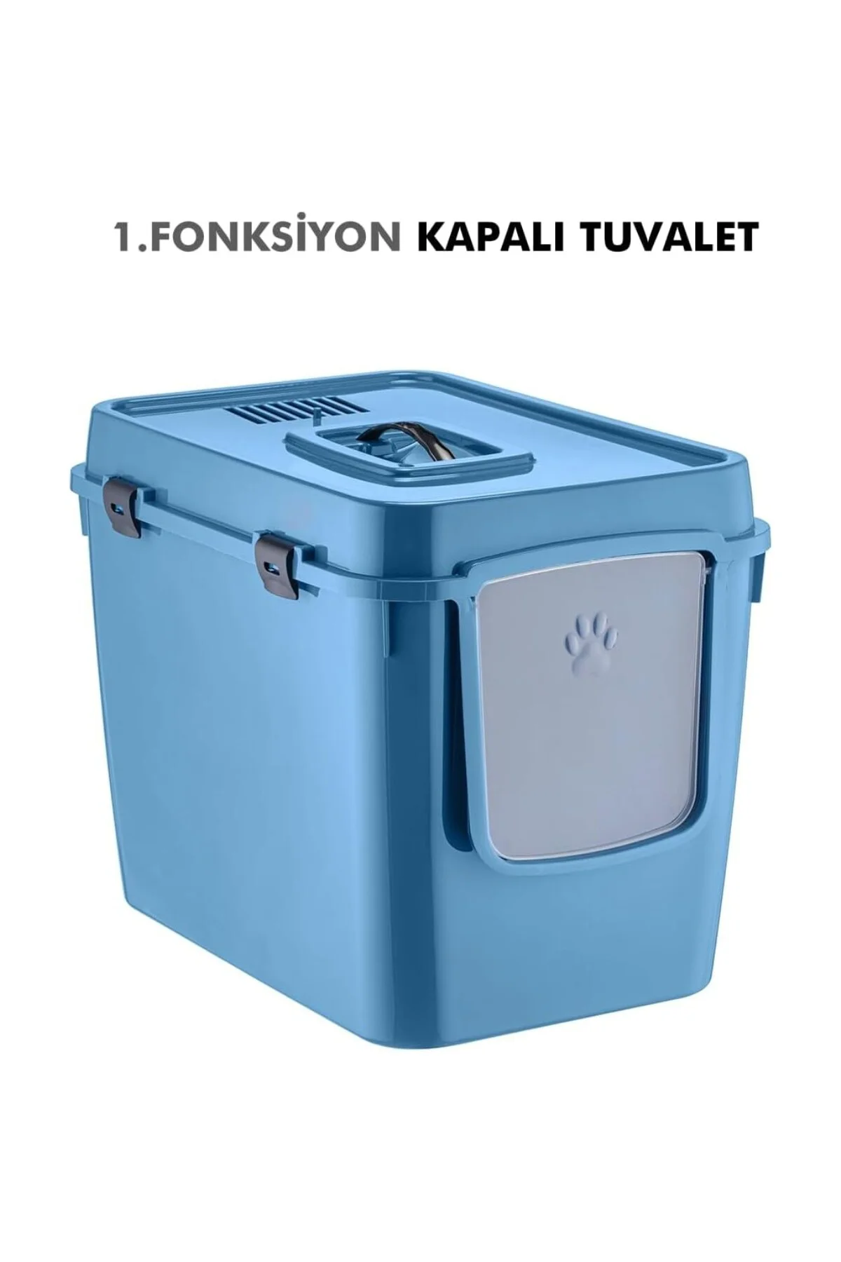 HZ-500 XXL 3 Fonksiyonlu Kedi Tuvaleti, Kapalı/Açık Tuvalet ve Ta