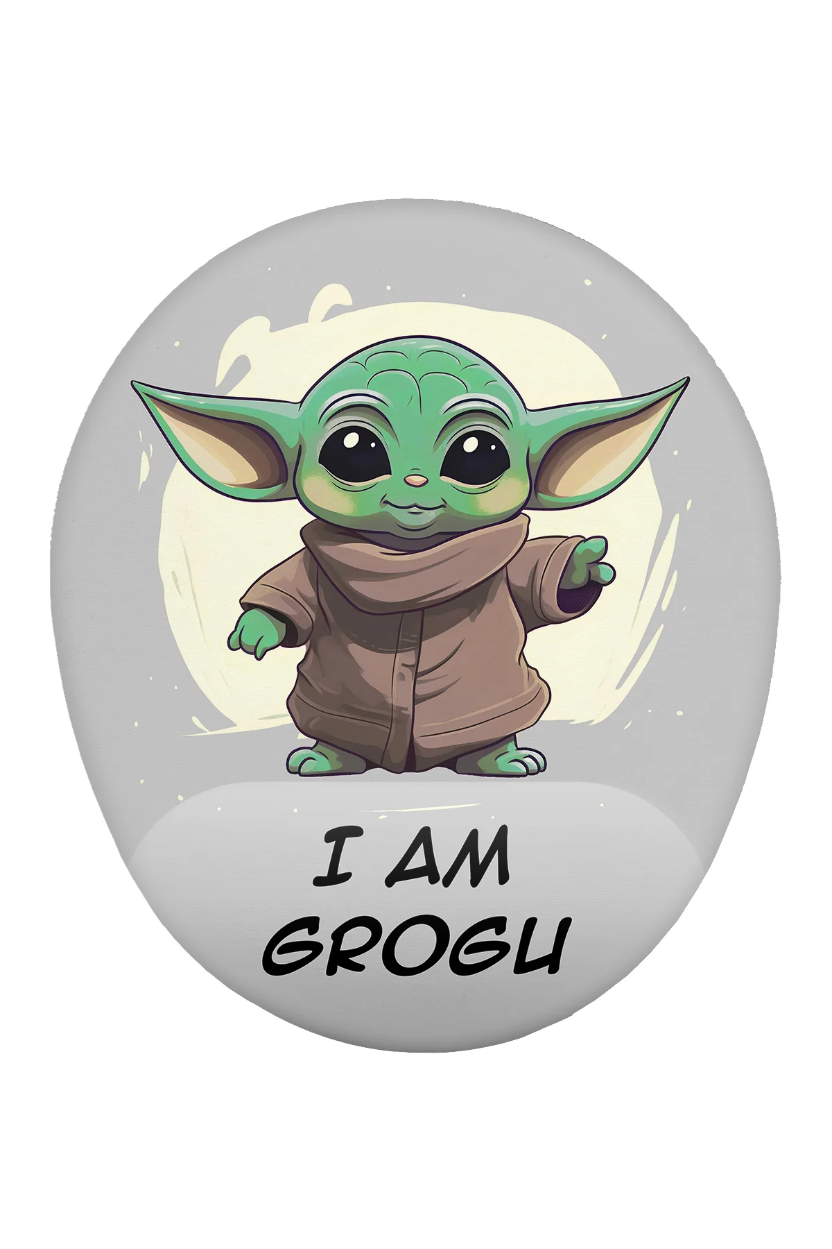 I am Grogu Bilek Destekli Mouse Pad Ergonomik Kaymaz Taban Mousep