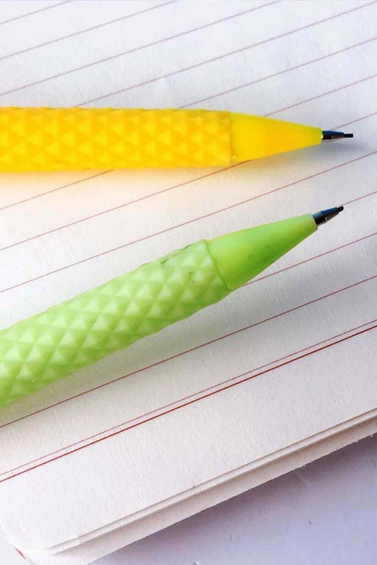 Patladi Gitti İ Love Diy Mottolu 6'Li Mini Fosforlu Kalem Ve Ananas Tasarimli 0