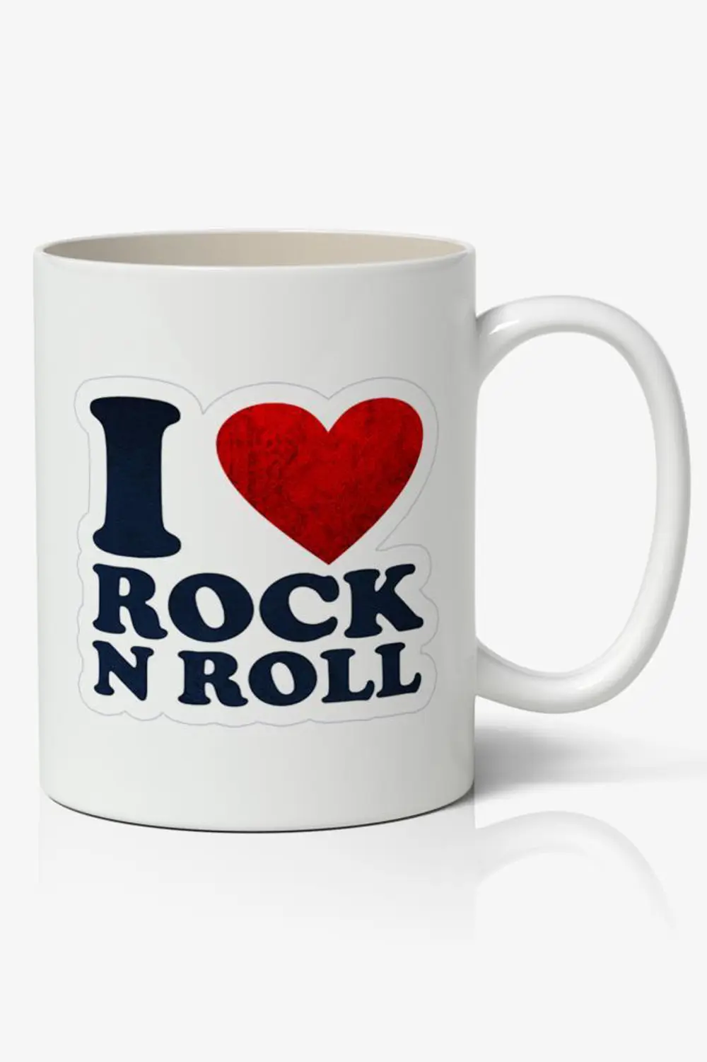 I Love Rock 'N' Roll Baskılı Kupa Bardak Baskılı Kahve Kupa Barda