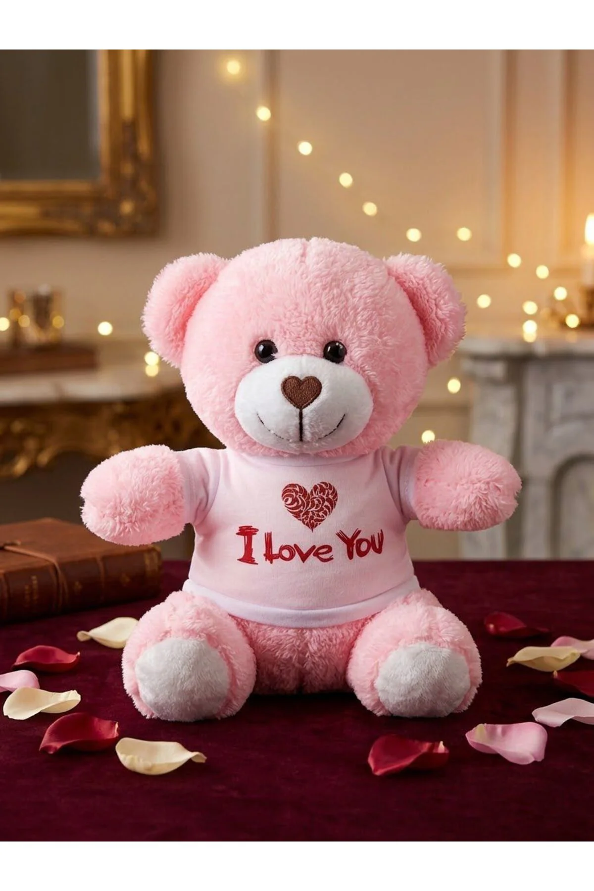 I Love You Baskılı Tişörtlü Pembe Ayıcık Fiyatı, Yorumları ve Özellikleri