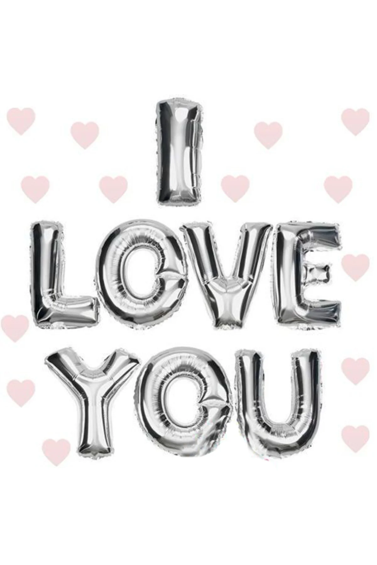 I Love You Folyo Balon Gümüş Renk 35 CM  GO50607632900