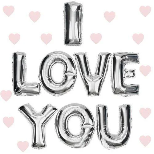 I Love You Folyo Balon Gümüş 35cm - Sevgililer Günü & Özel Gün Hediye Fiyatı, Yorumları ve Özellikleri