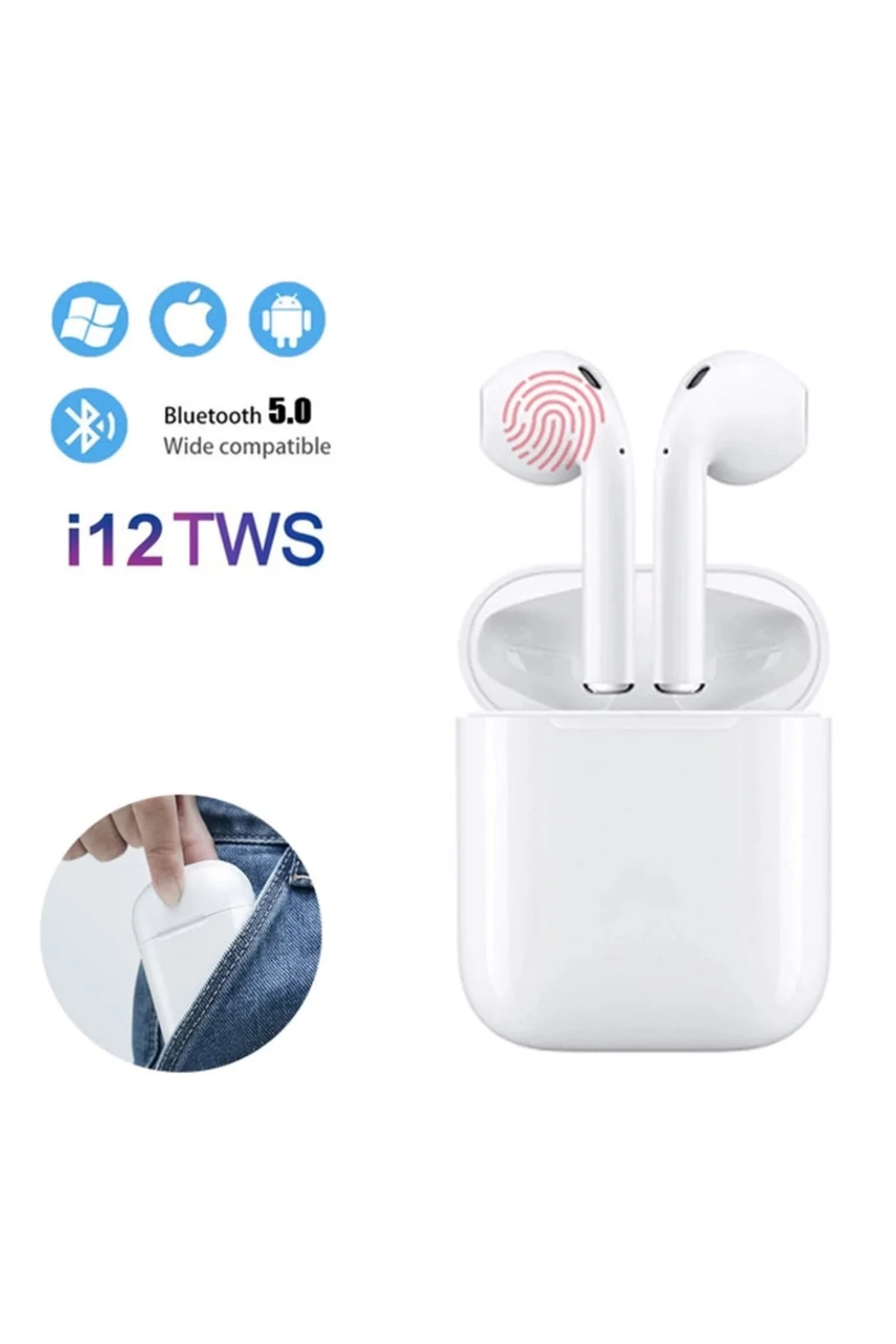 İ12 Wireless Air Bluetooth Kablosuz Kulaklık