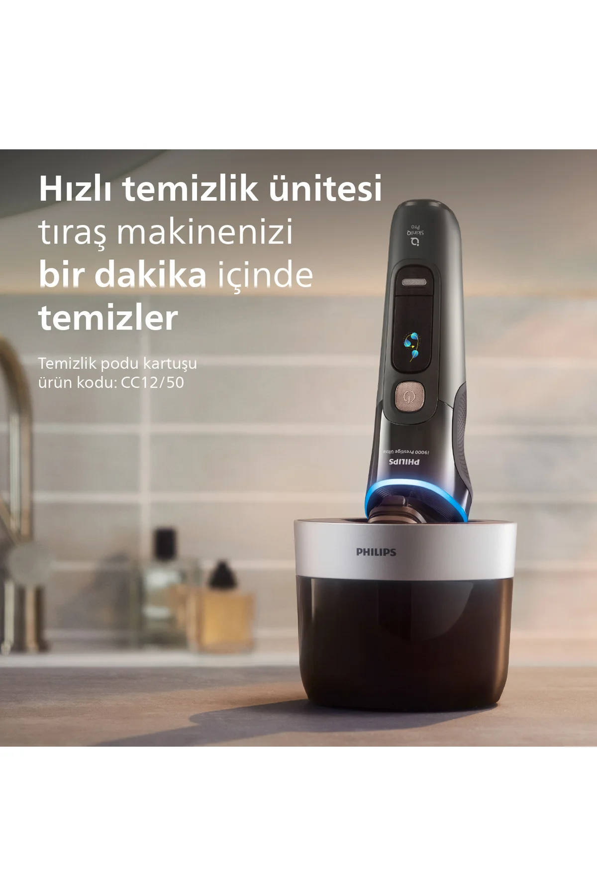 i9000 Ultra SkinIQ Islak&Kuru Tıraş Makinesi, 360 başlıklar, Şarj