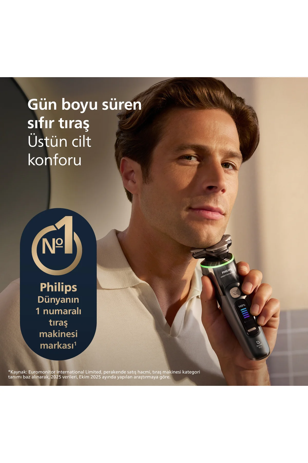 i9000 Ultra SkinIQ Islak&Kuru Tıraş Makinesi, 360 başlıklar, Şarj