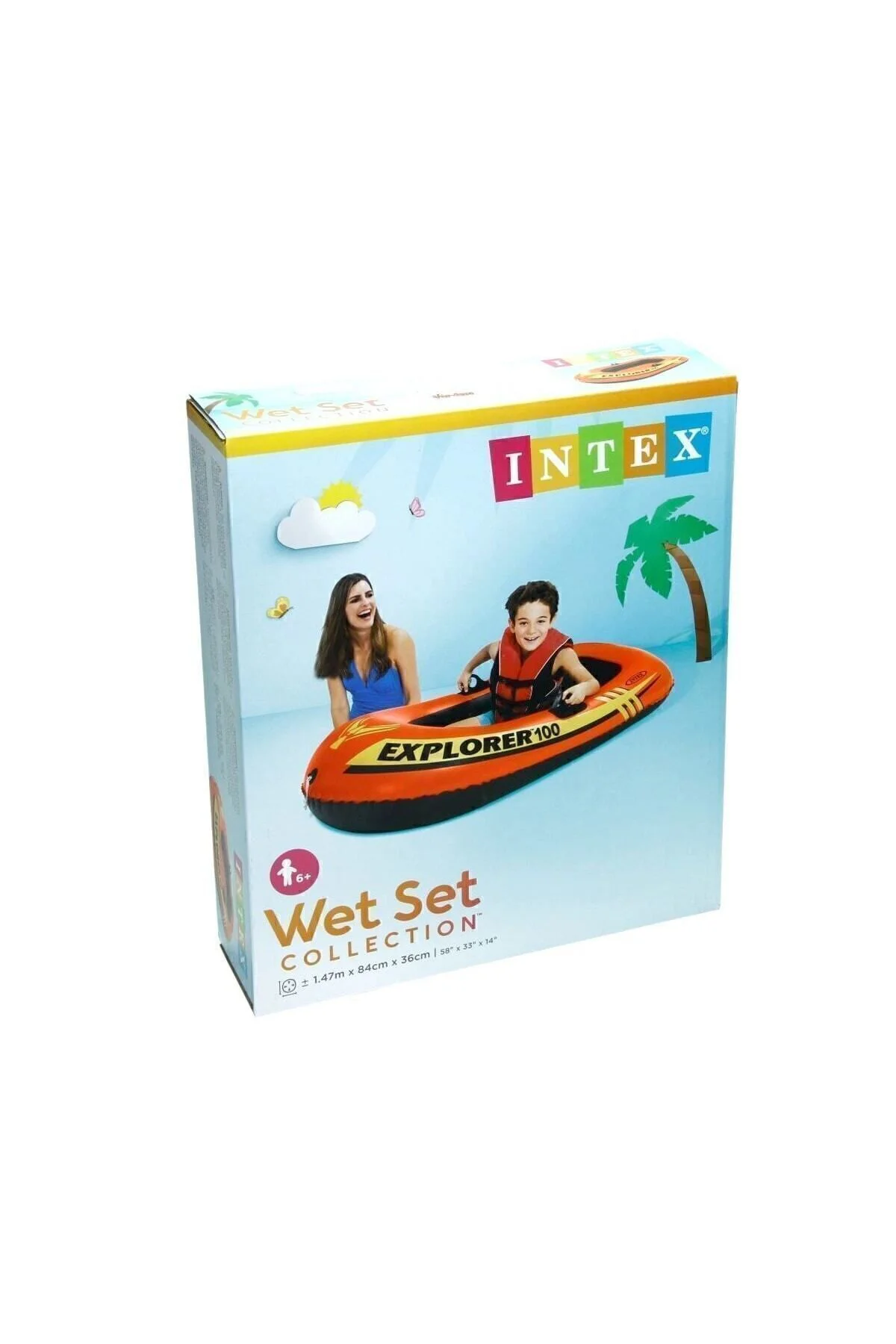 Ib58329 Explorer Şişme Bot 100 55 Kg 147x84x36 -intex