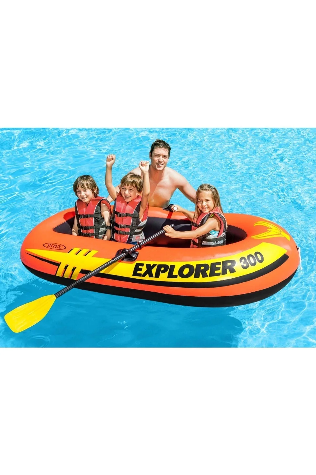IB58332 Intex Explorer Bot 300 Set (Kürek-Pompa) 211x117x41 cm