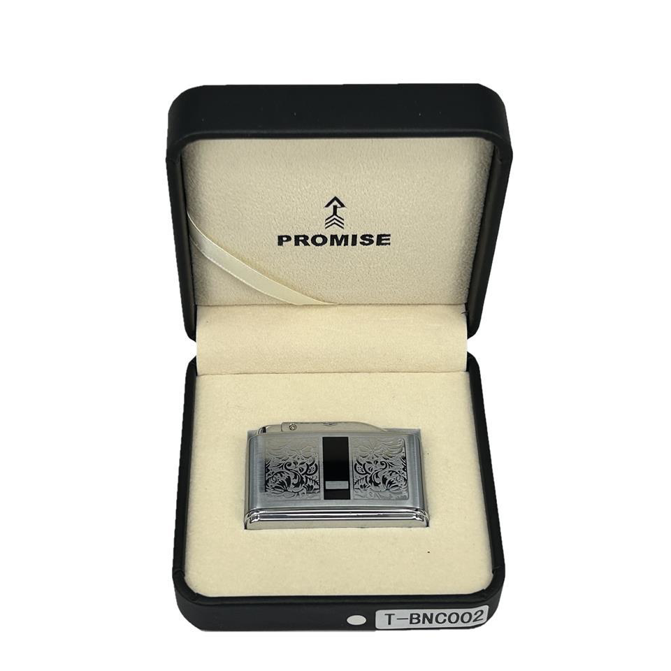 Çanta Yurdu İbelo Tarz Çelik Depo Çakmak Siyah Mineli Gümüş Renk