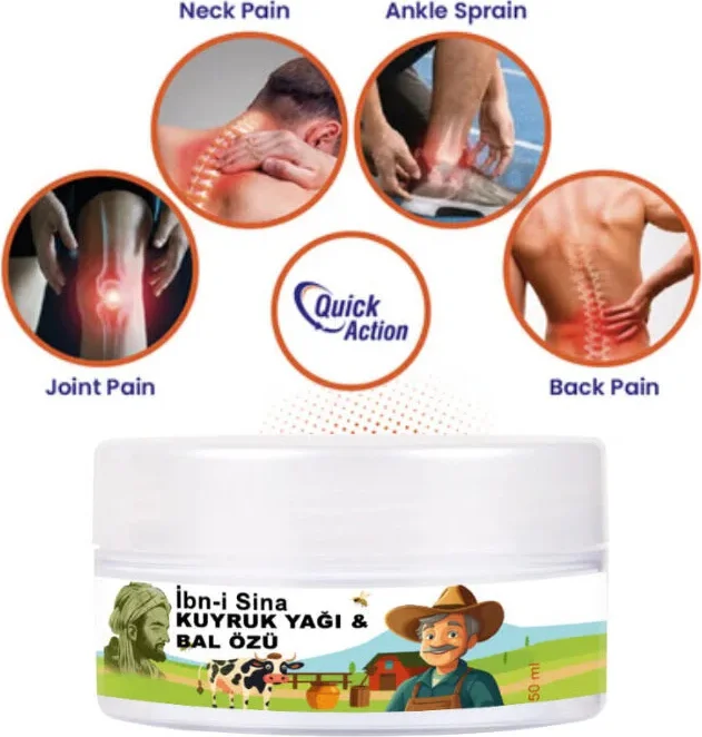 Ibn-I Sina Kuyruk Yağı & Bal Özlü Teskin Edici Bakım Kremi 50 ml x 2 Ad + Çörek Otu Yağı ile