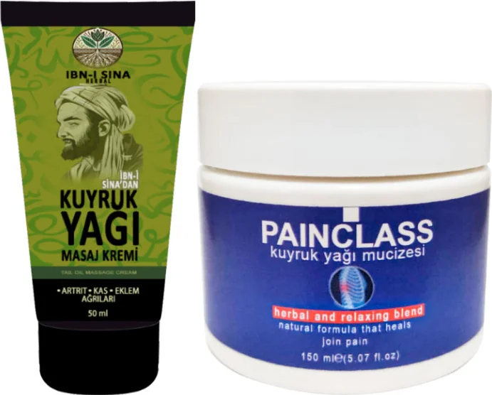 İbn-i Sina Kuyruk Yağı Dindirici Krem - Kas Sırt Bel El Ayak Ağrıları İçin 50 ml + 150 ml Büyük Boy Teskin Kremi