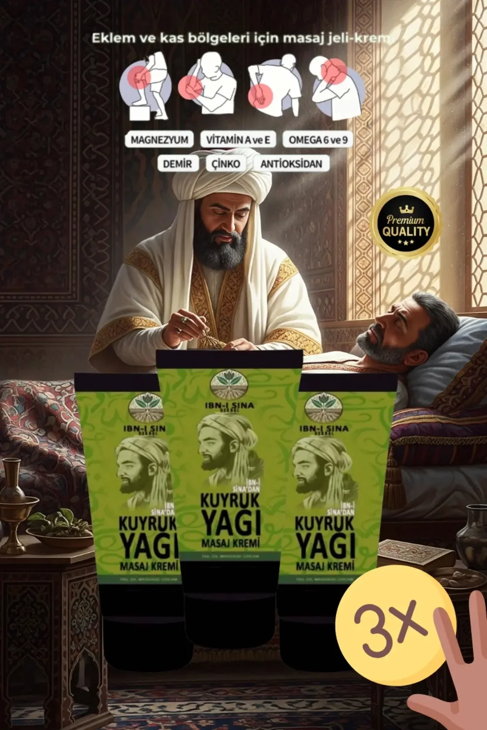 Ibni Sina Kuyruk Yağı Muzicesi Masaj Kremi 3 Adet - Kas ve Eklem Ağrılarına Doğal ve Etkili Çözüm Fiyatı, Yorumları ve Özellikleri