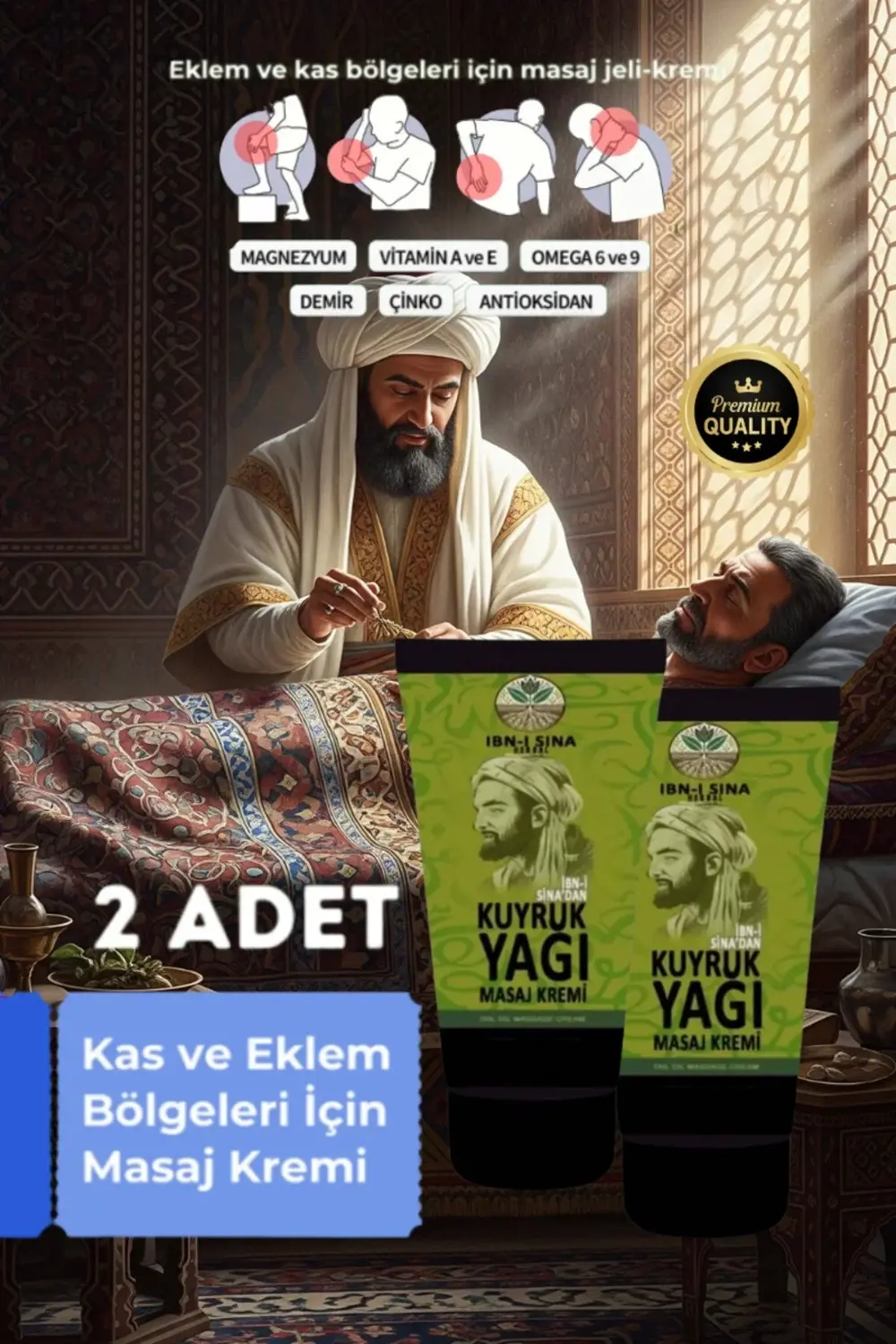 İbni Sina Kuyruk Yağı Mucizesi Rahatlatıcı Masaj Kremi 2'li Set