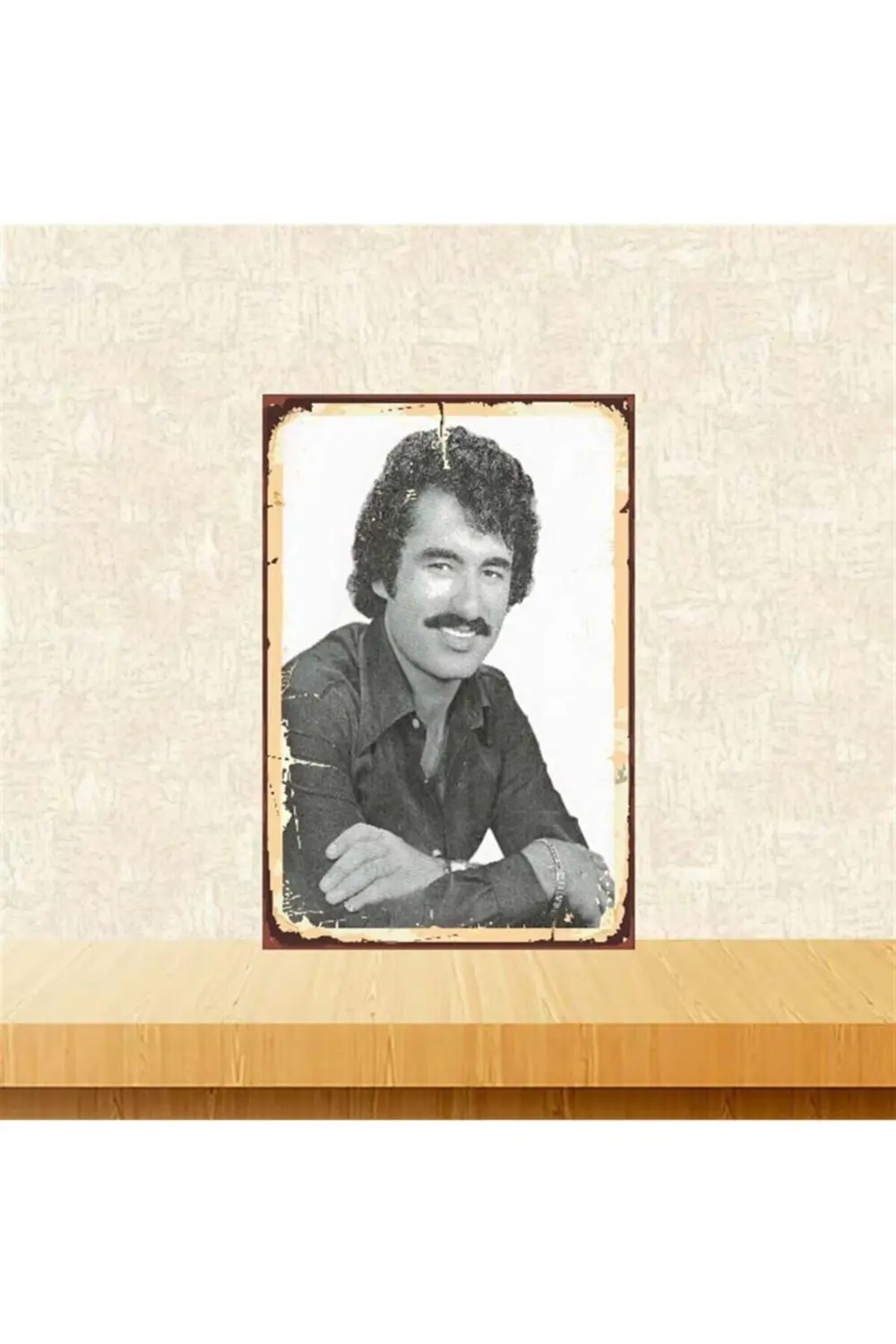 Ibrahim Tatlıses 20 30 cm Retro Ahşap Poster Tkfx3768