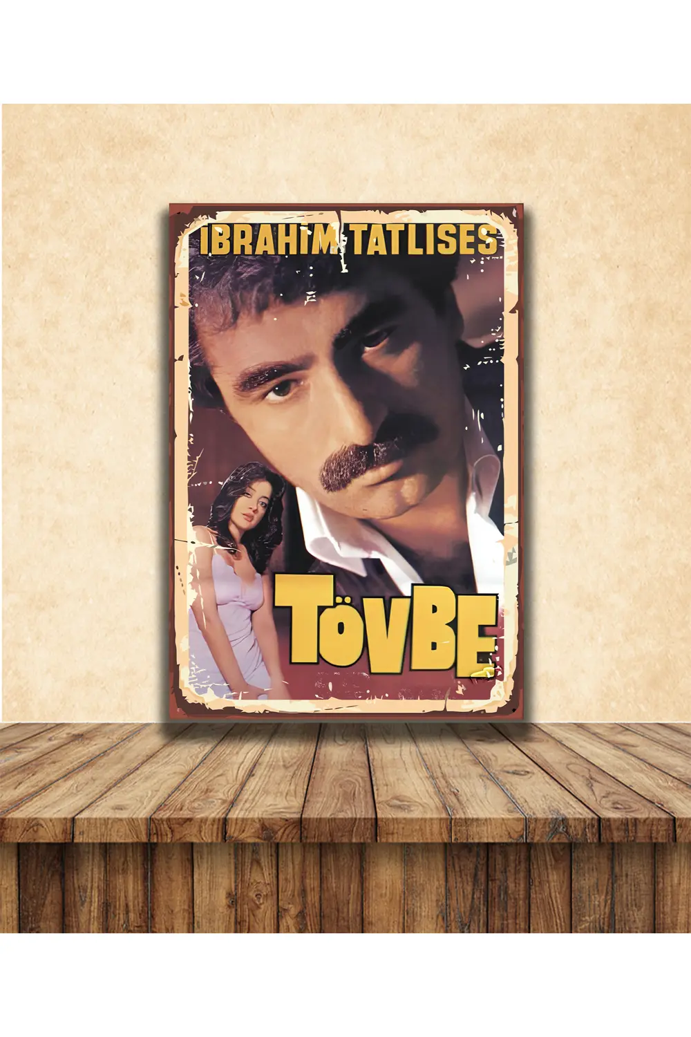 İbrahim Tatlıses Oya Aydoğan Temalı 20 x 30 CM MDF Duvar Tablosu 