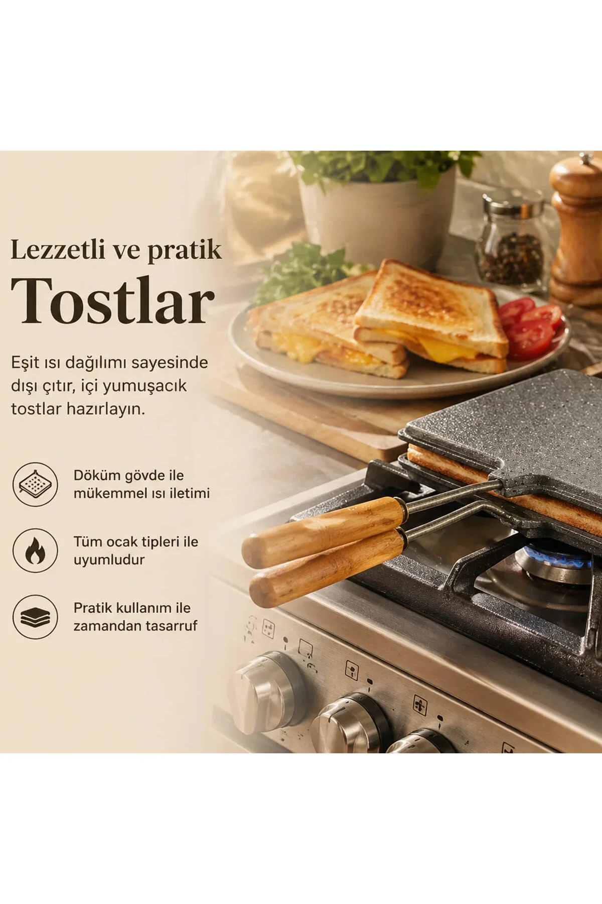İç Dış Granit Tost Makinası