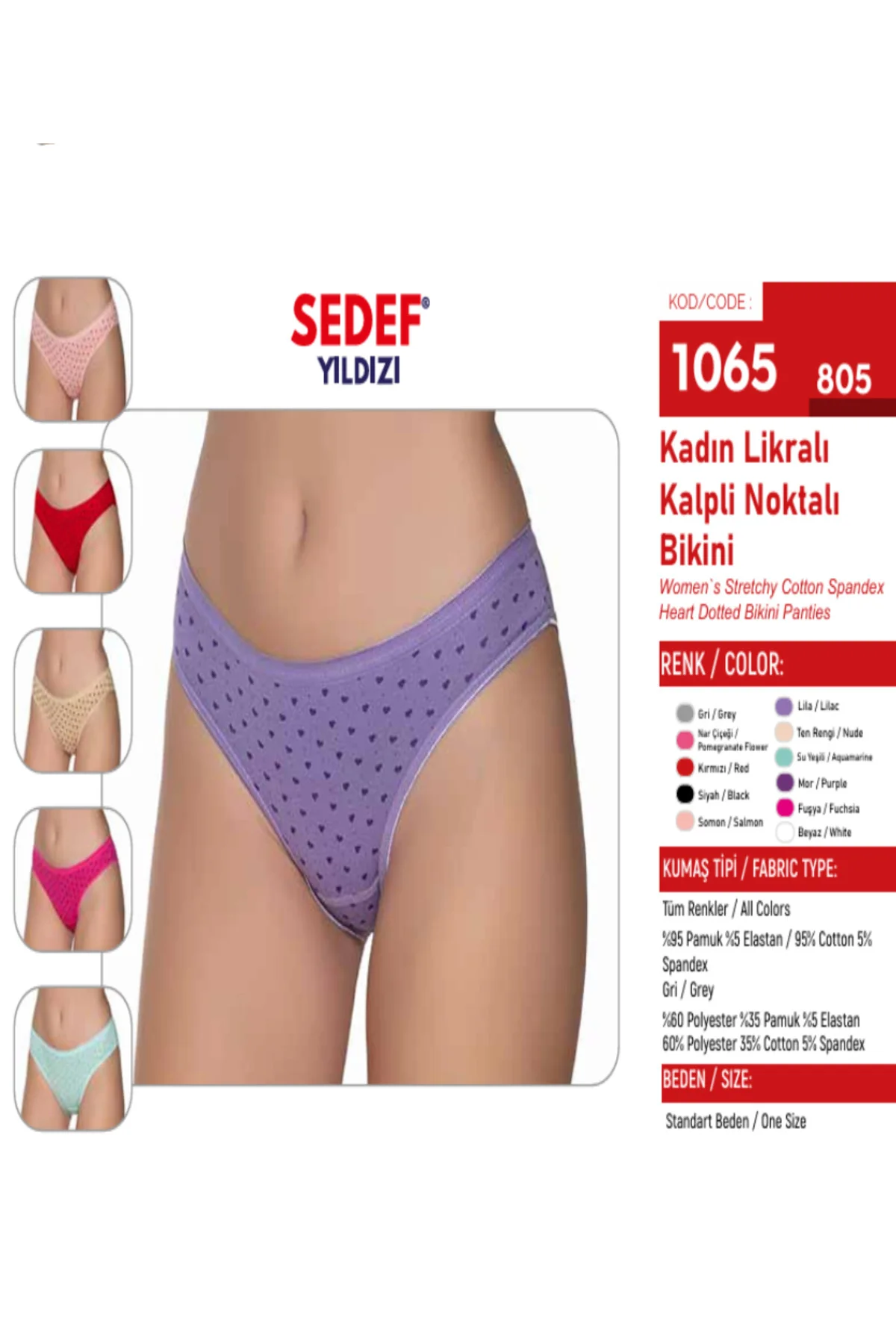 İç Giyim (12 ADET) LİKRALI KARIŞIK DESENLİ TEK EBAT (38) (M) SLİP KÜLOT