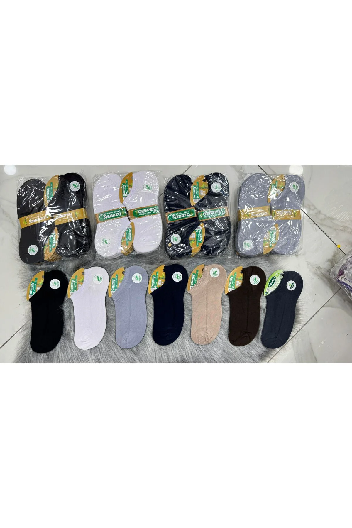 İç Giyim ( 12 Adet) ÖZEREN ERKEK BAMBU DİKİŞSİZ BABET ÇORAP