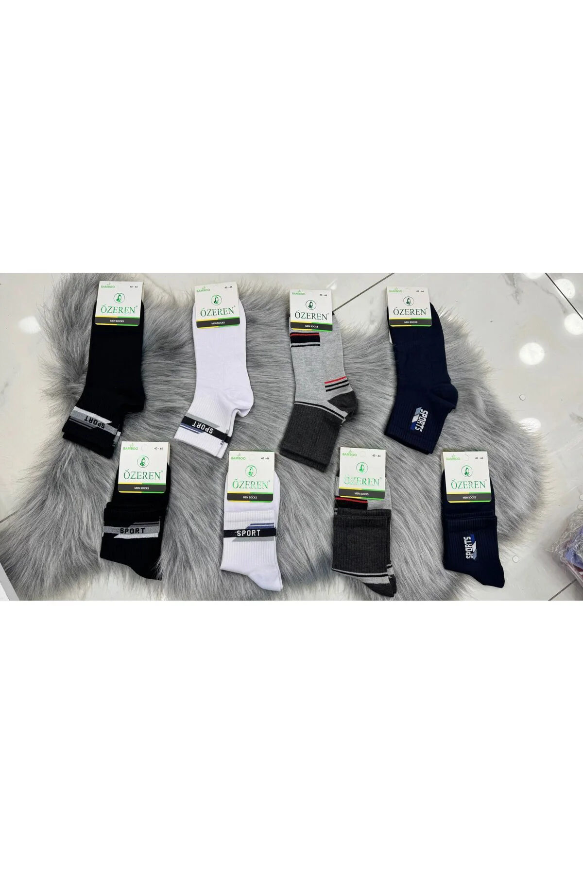 İç Giyim ÖZEREN Lüx Spor Kısa Bambu Erkek Çorap EKONOMİK PAKET (1