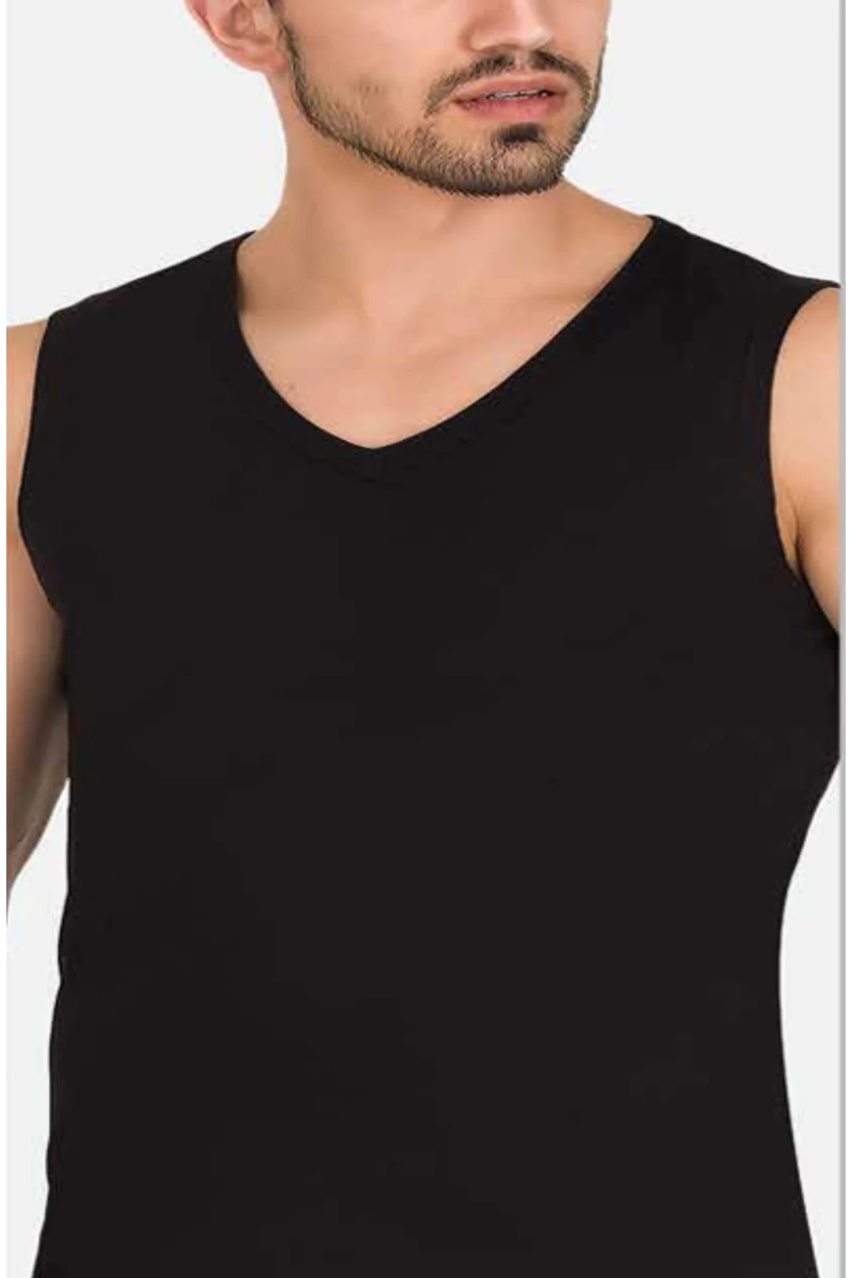 İç Giyim (3 Adet) BOXMAN Özel Modal Kumaş V Yaka Sıfır Kol Elit F