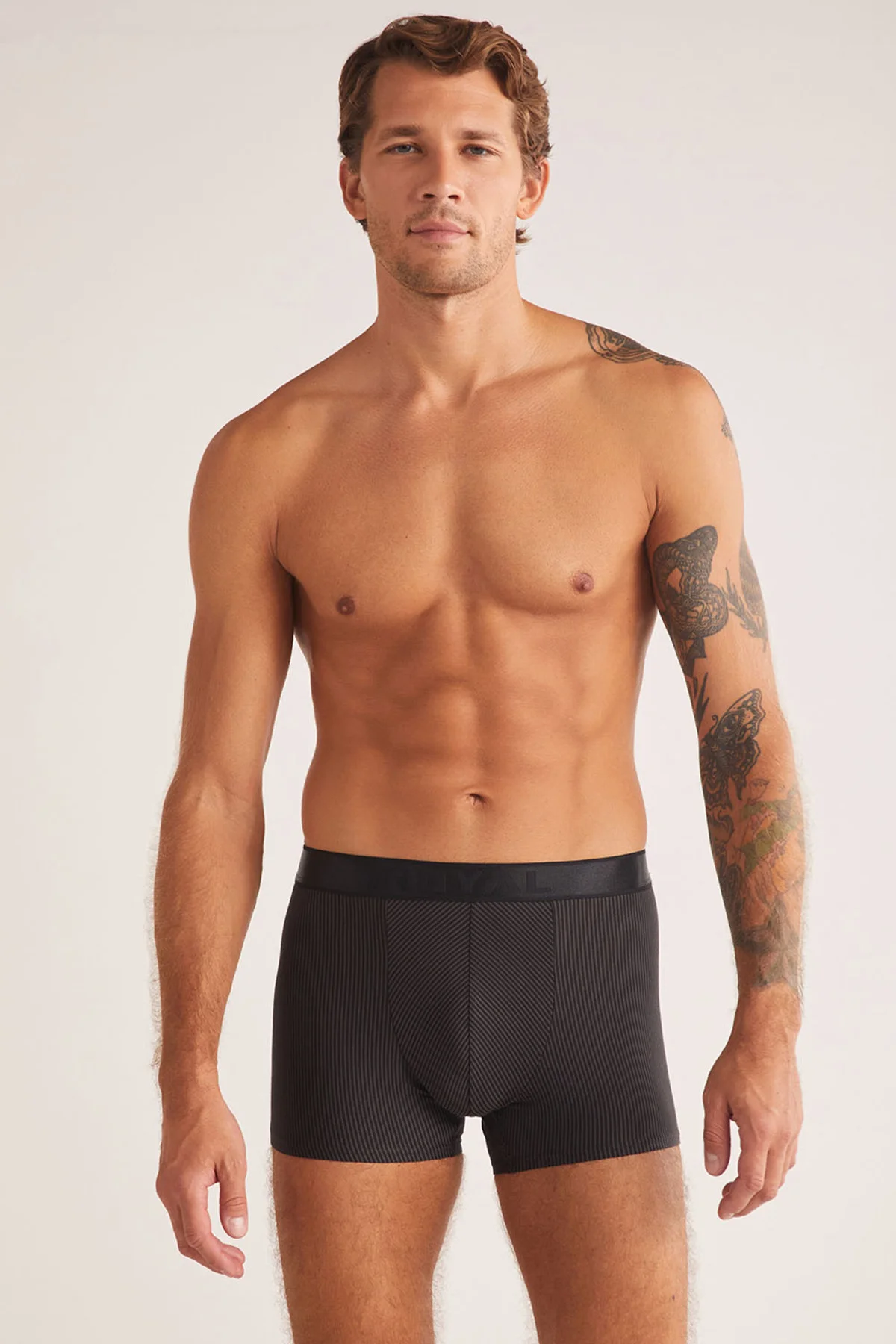 İç Giyim ( 3 Adet) KOM Luca Çizgili Erkek Boxer