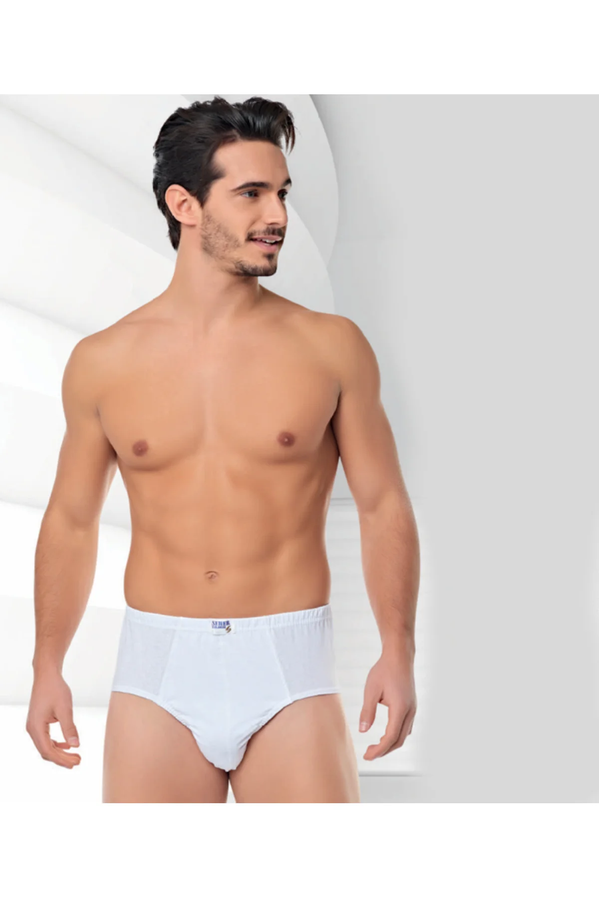 İç Giyim (6 Adet) %100 Pamuk Beyaz Penye Erkek Slip Külot