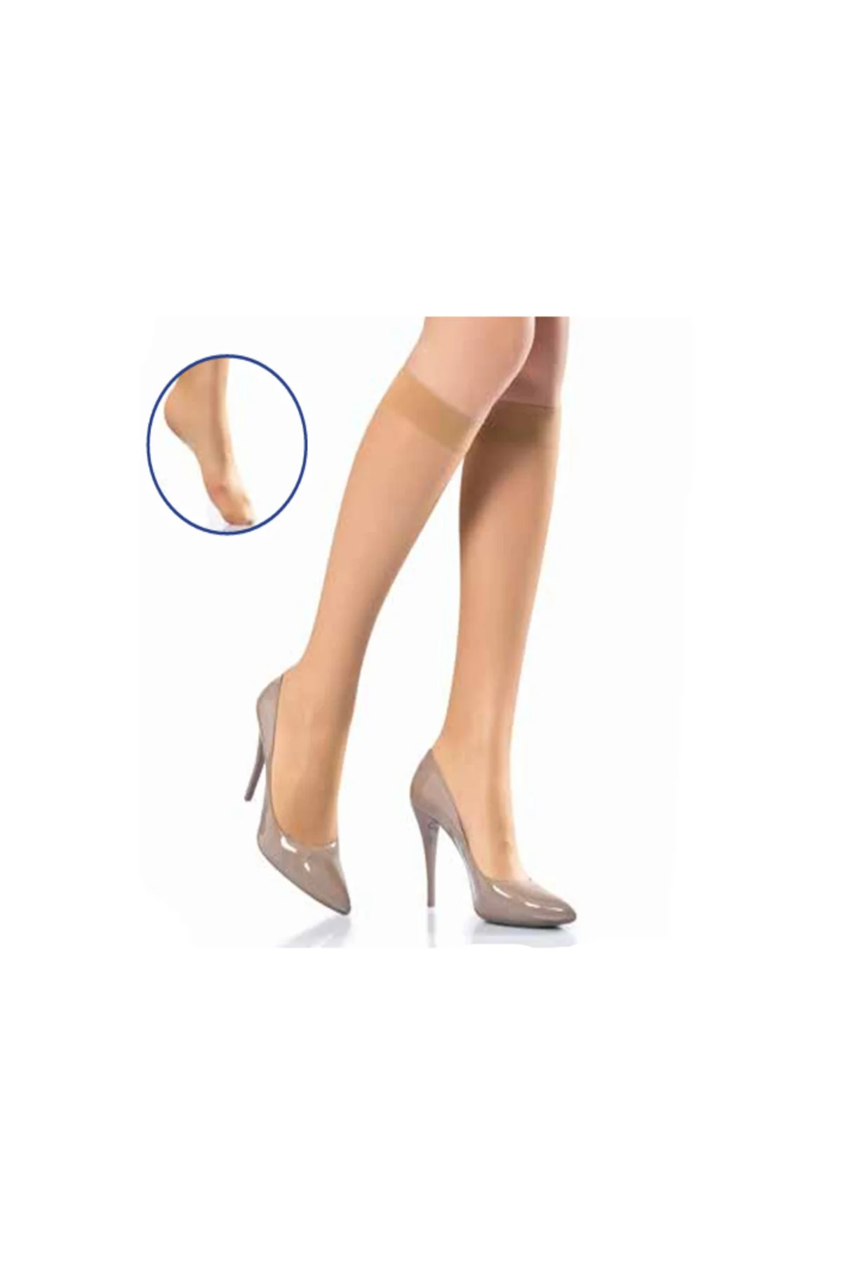 İç Giyim (6 ADET) NBB FİNE 15 DEN BURUNSUZ DİZ ALTI ÇORAP