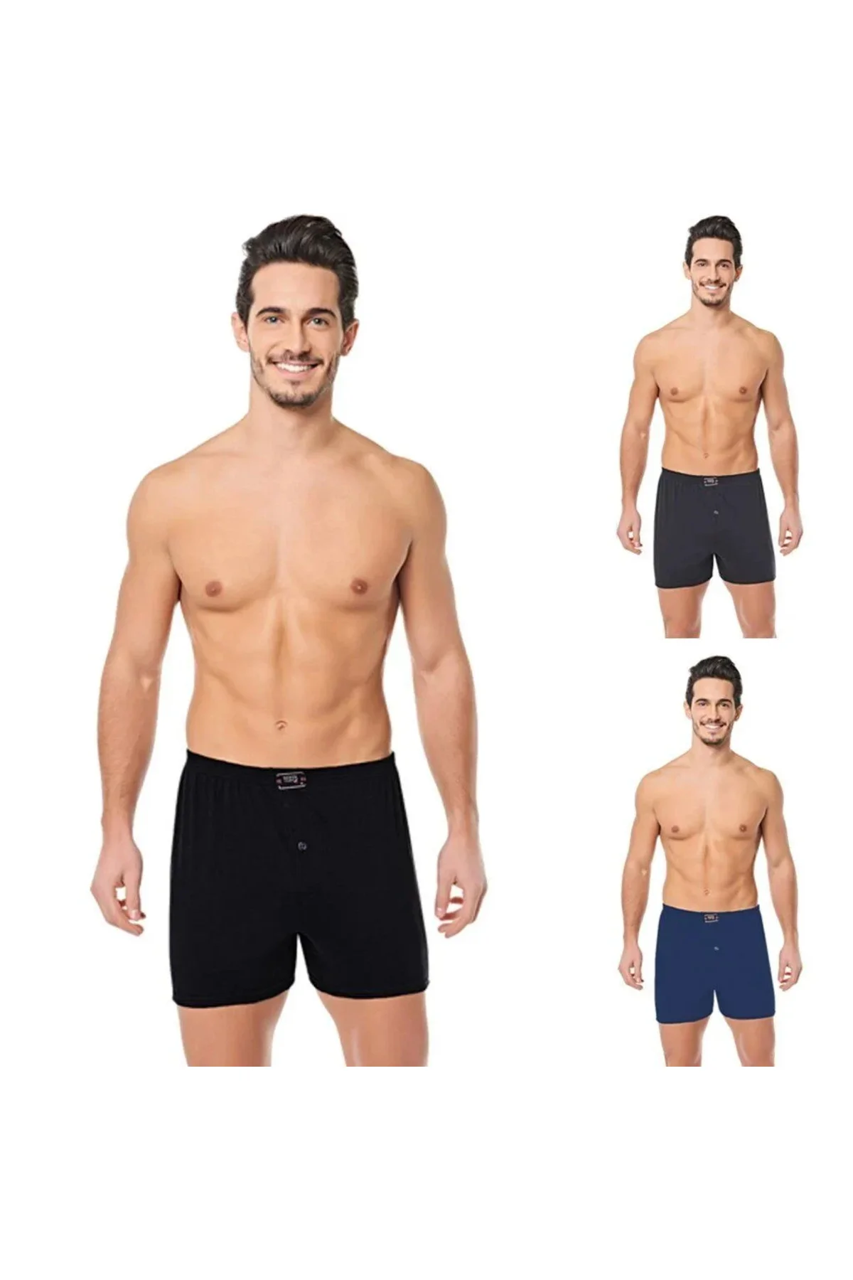 İç Giyim (6 adet) Seher Erkek Penye Düz Boxer