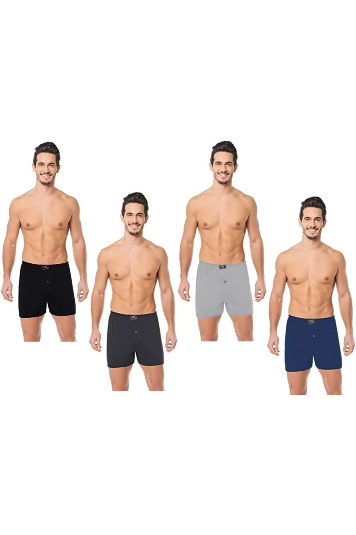 İç Giyim (6 adet) Seher Erkek Penye Düz Boxer