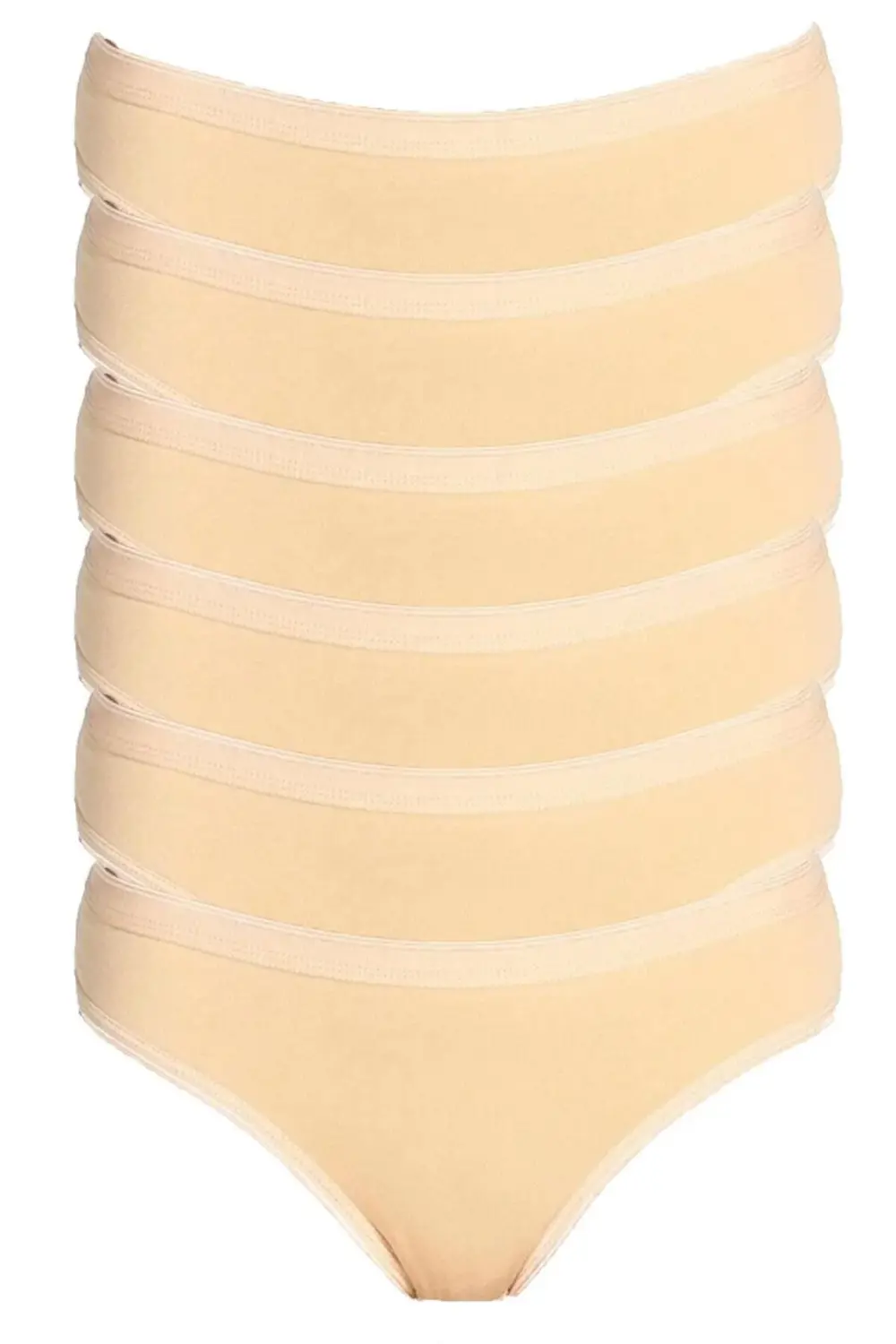 Iç Giyim 6lı Kadın %100 Pamuklu Bikini Külot Iç Çamaşırı-TEN-Stan