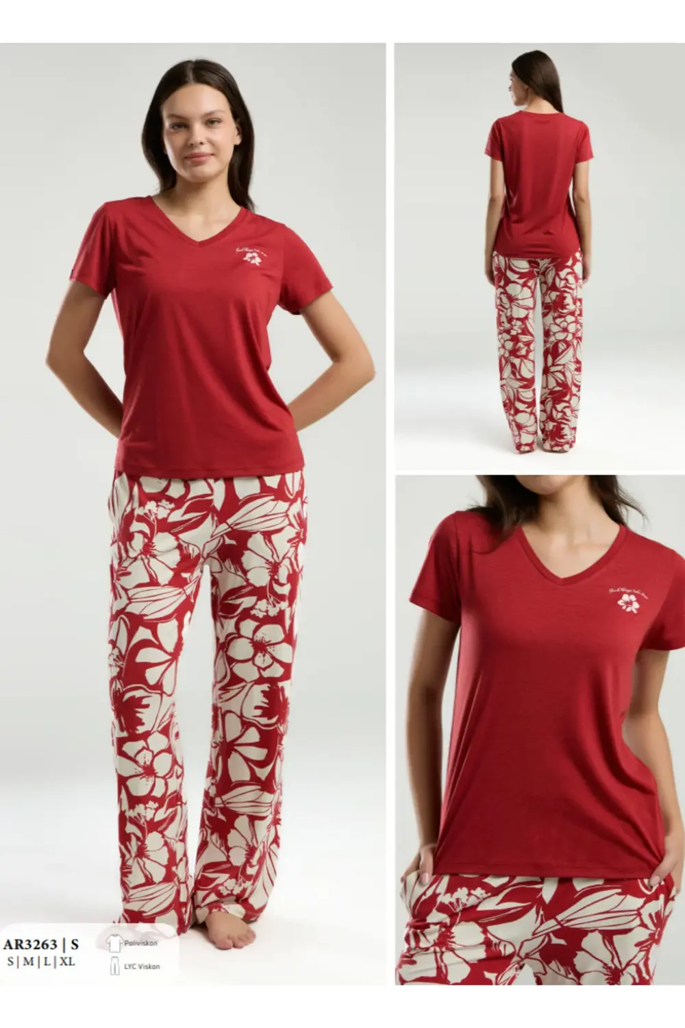 İç Giyim ARNETTA Kısa Kol İkili Pijama Takımı