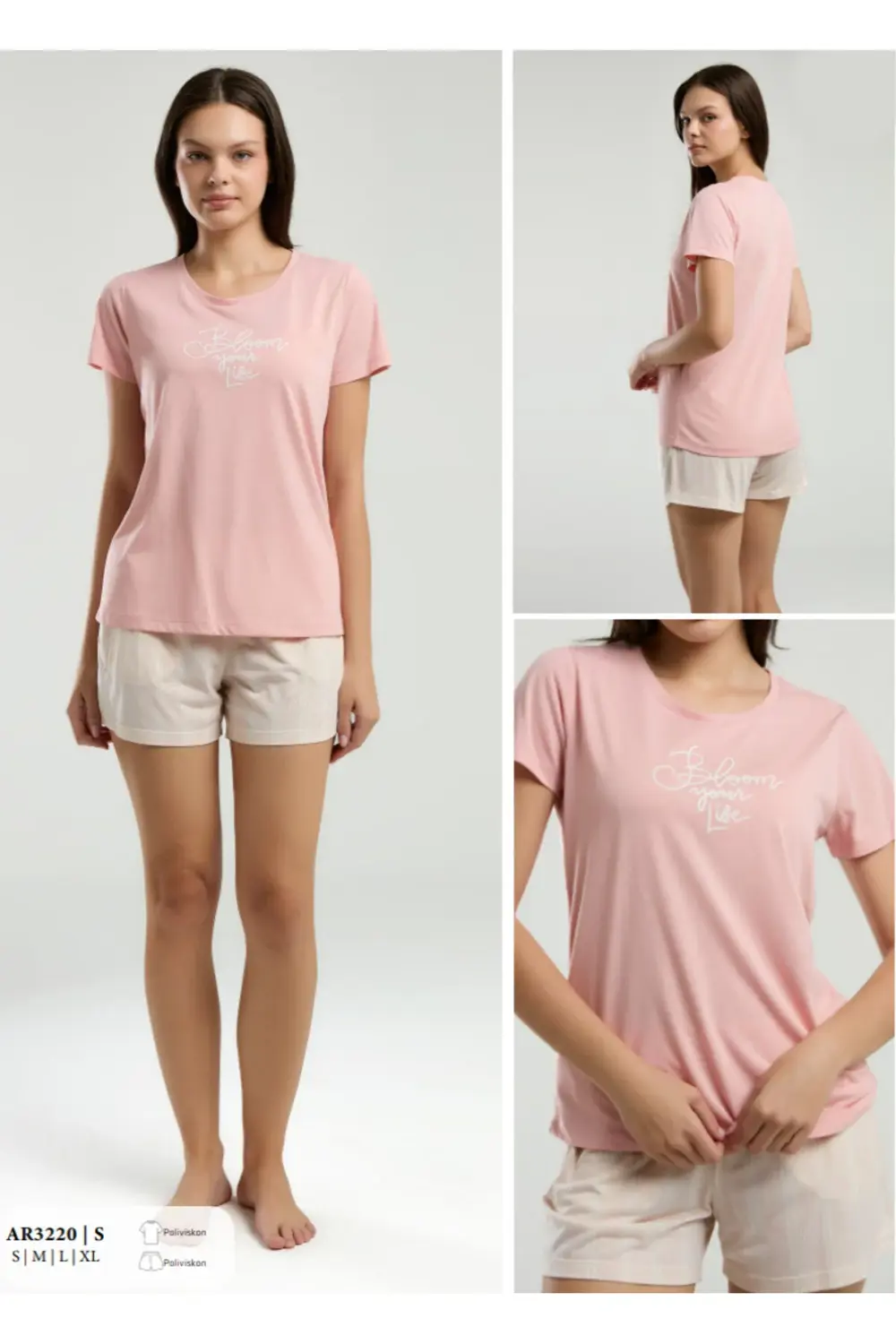 İç Giyim ARNETTA Şortlu İkili Pijama Takımı