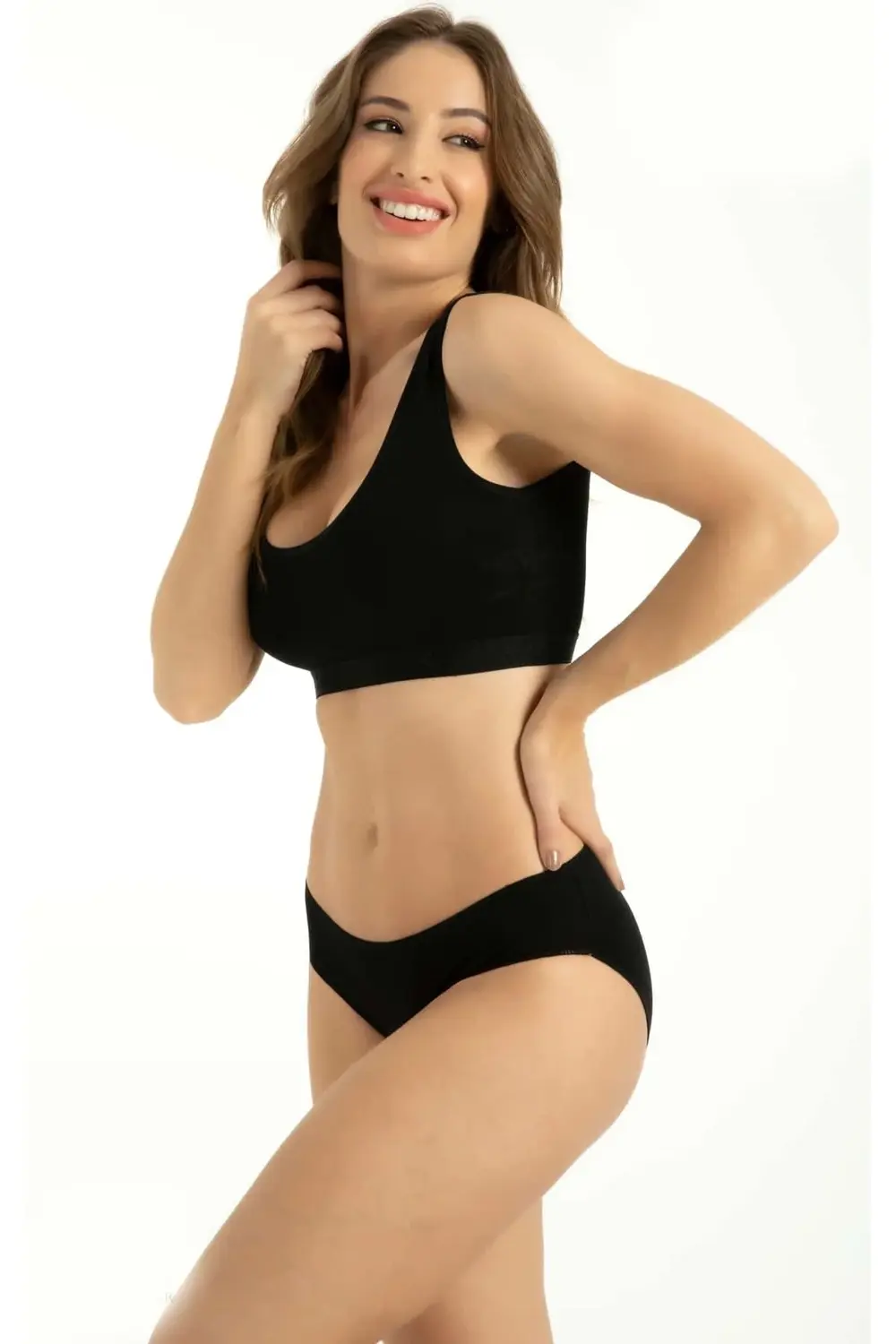 İç Giyim Bambu 5 li Karışık Renkli Düşük Bel Külot